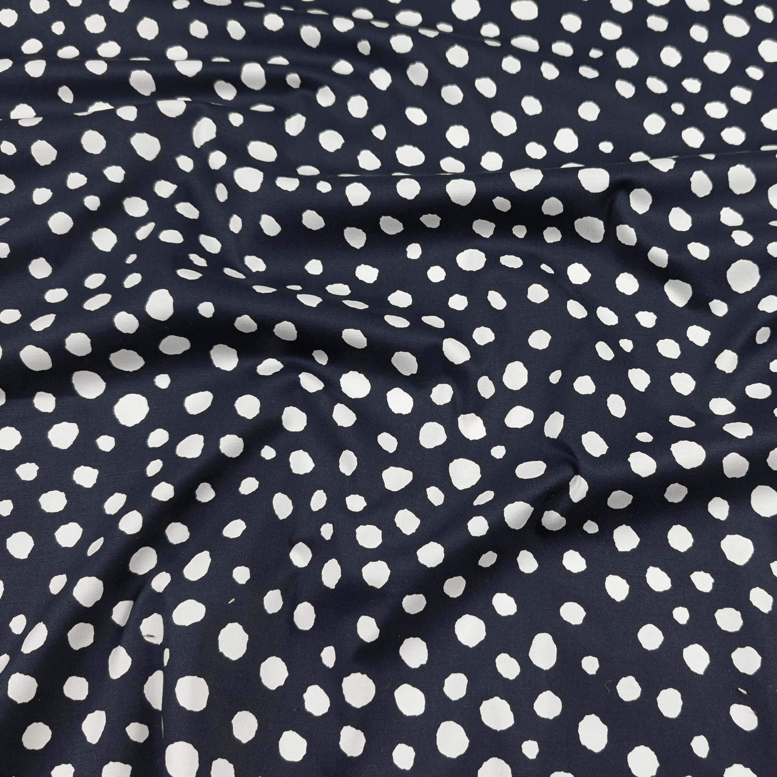 Coton Abstrait Fond bleu à pois Image
