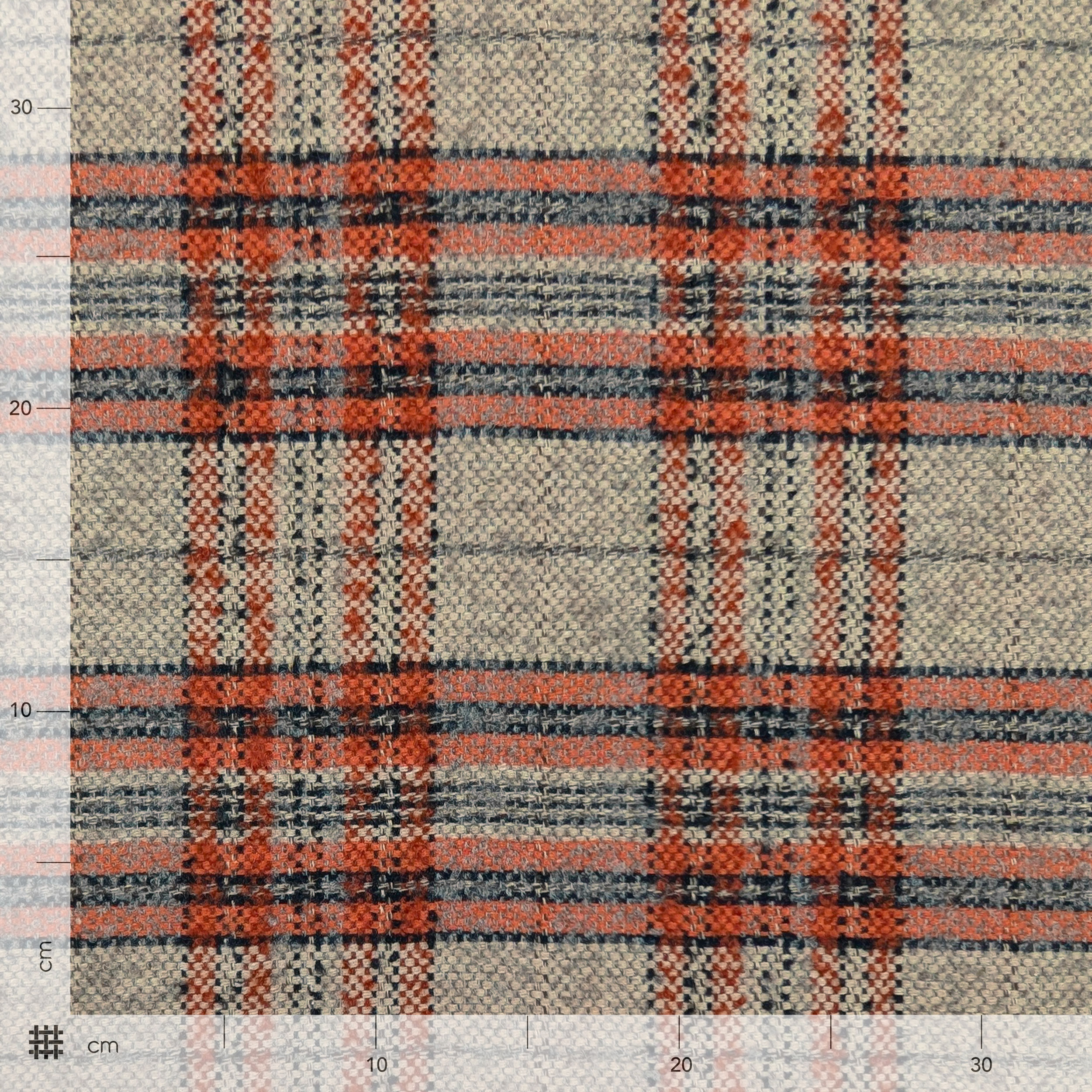 Orange and Beige Tartan Coat Image