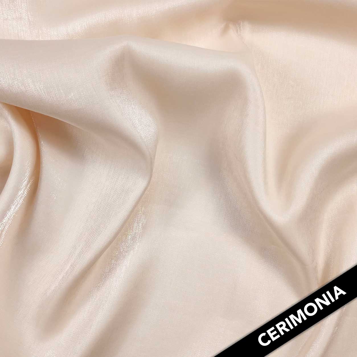 Crema de novia de lúrex satinado