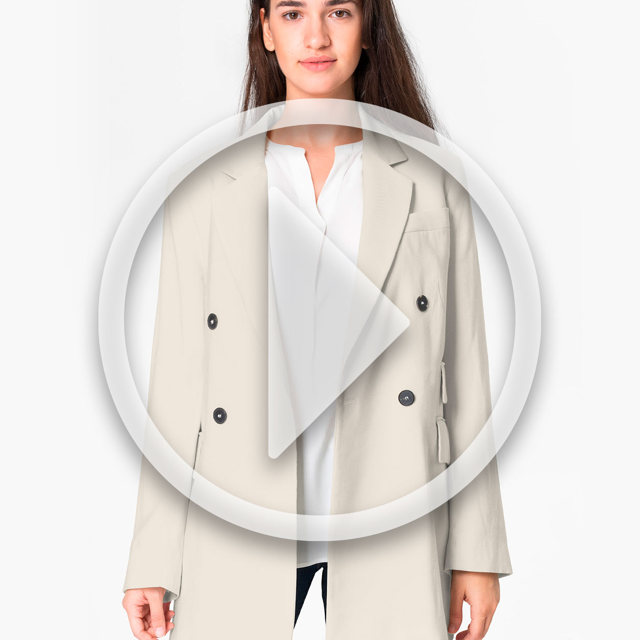 Manteau lourd blanc uni Image
