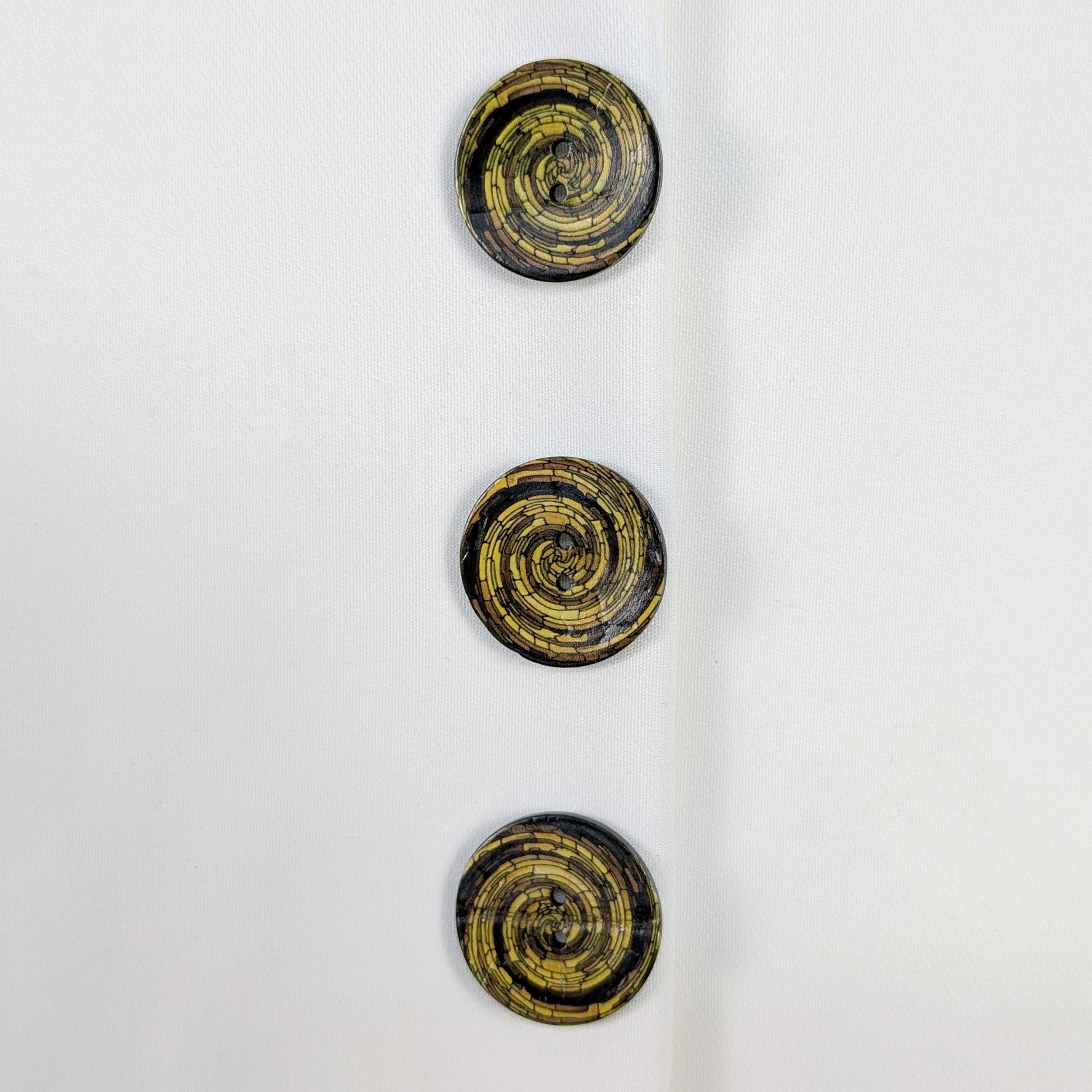 Spiral Button Yellow 2 Holes Image