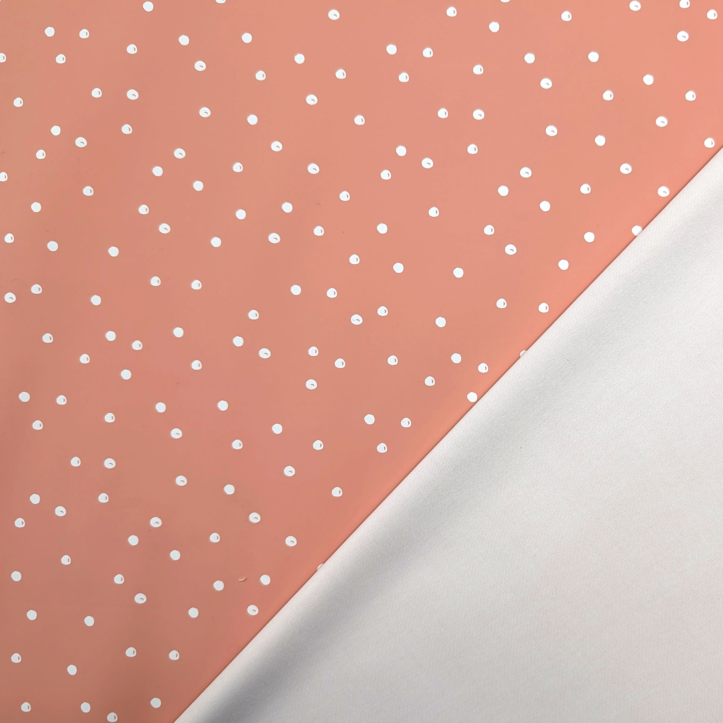 Mackintosh White Polka Dots Peach Background Image