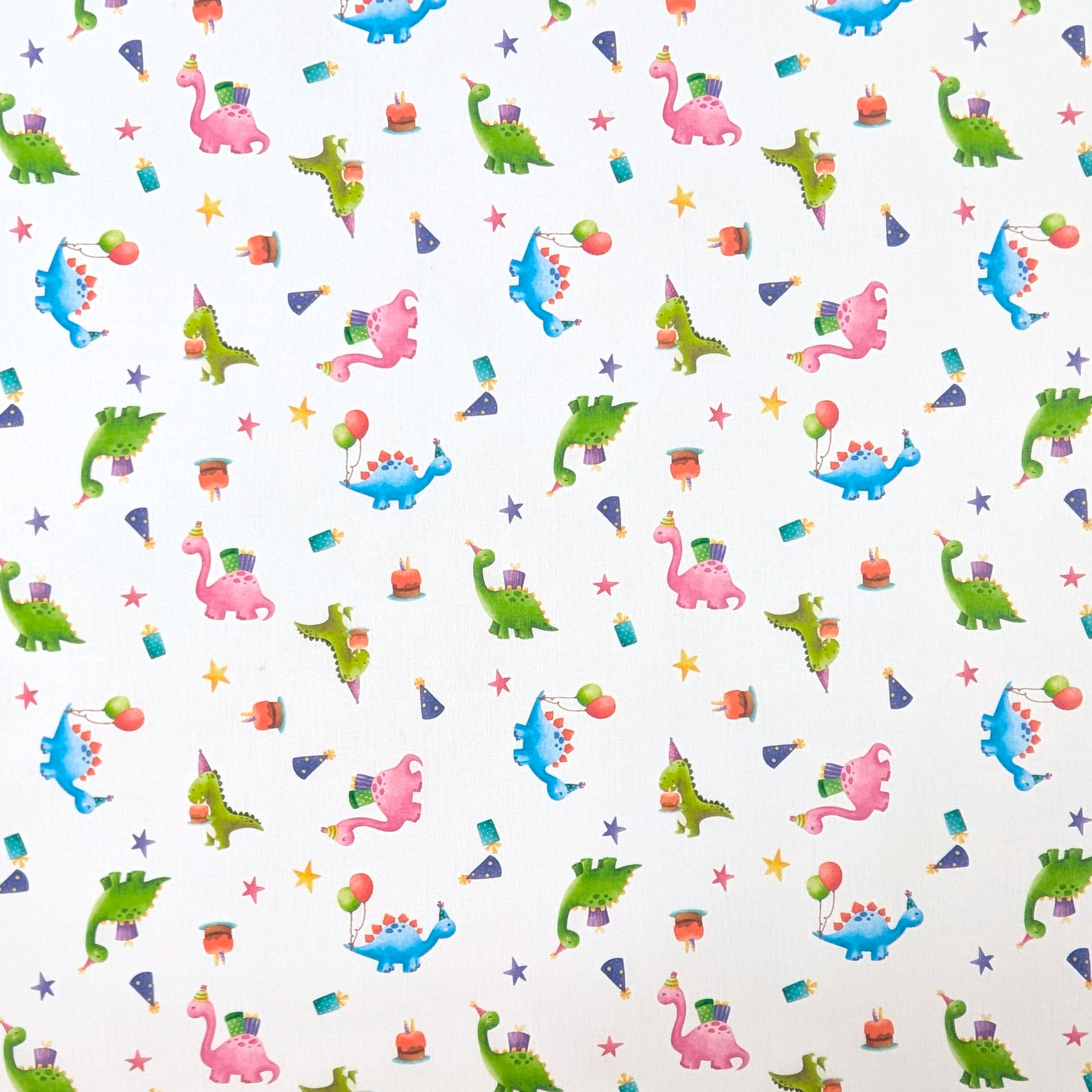 Percale Cotton: Dinosaurs at a Party Image