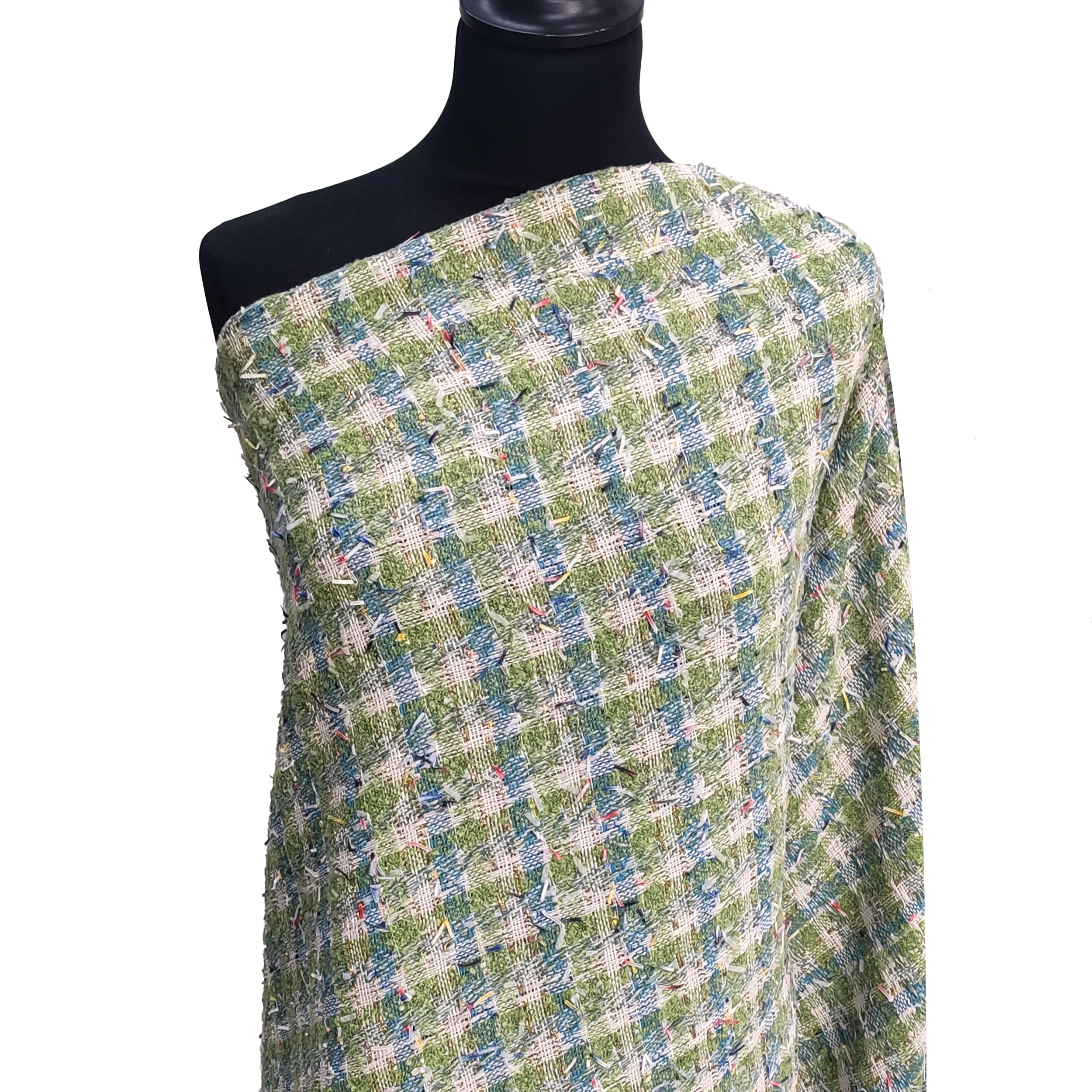 Tissu Jacquard Fashion Green Blue