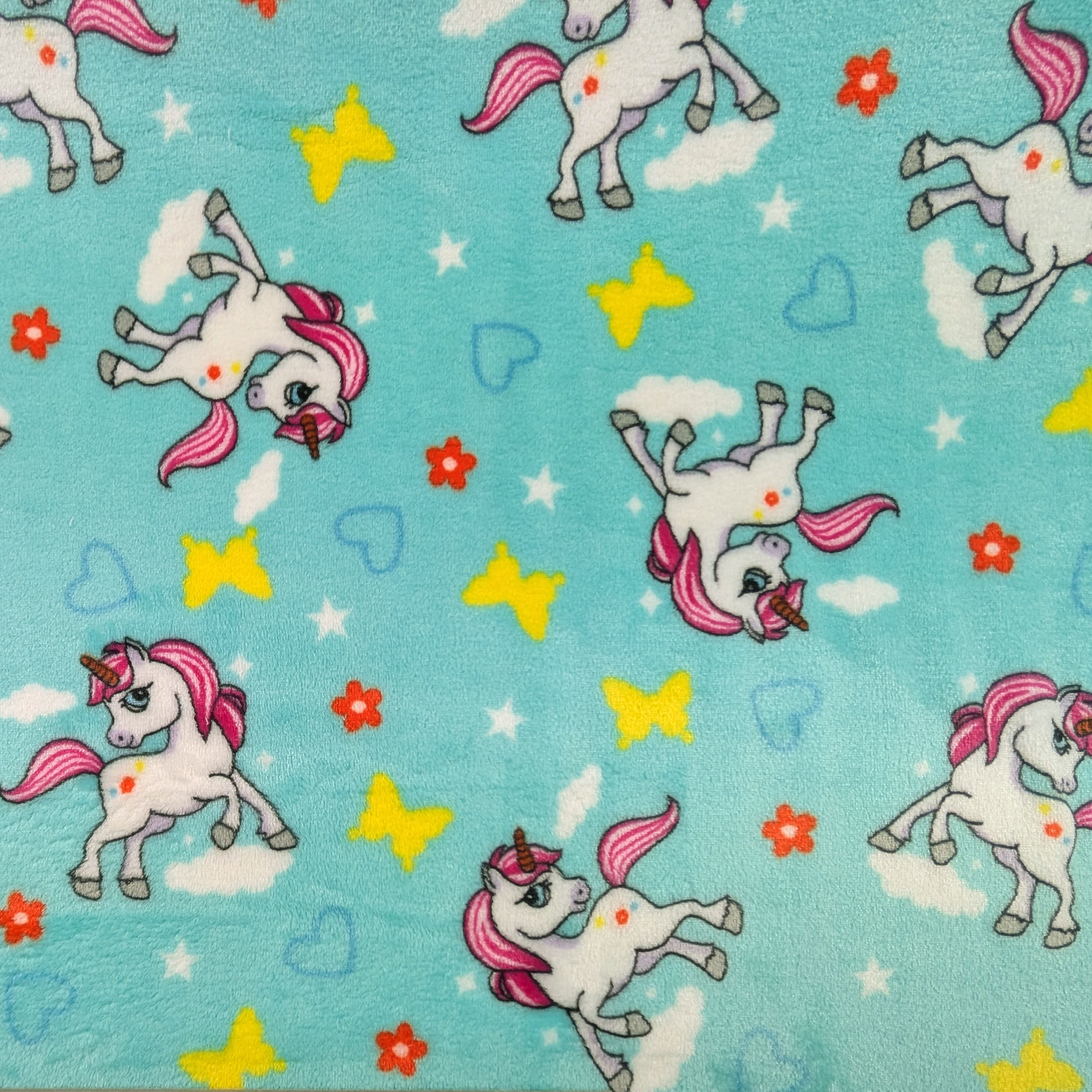 Fleece Hand Cashmere Unicorns Water Green Background Image