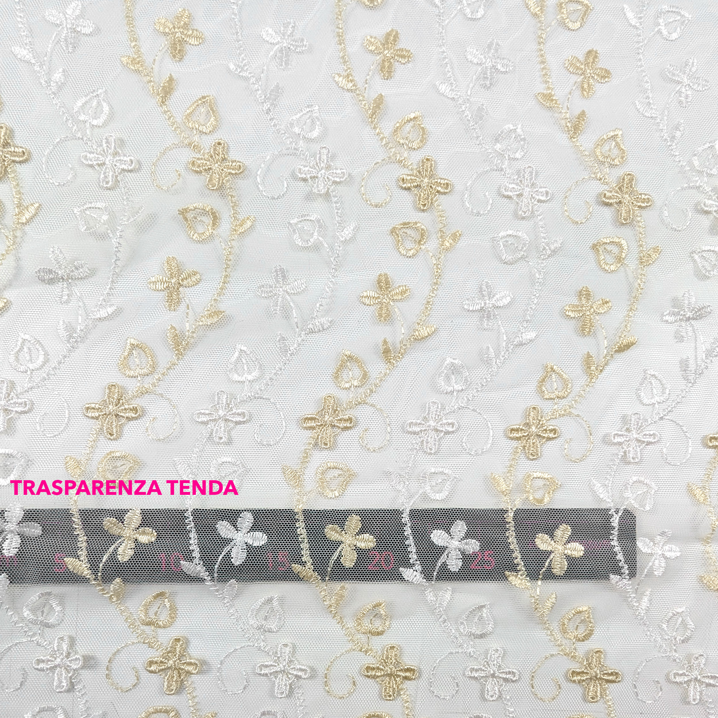 Curtain Fabric Lace Arianna Gold Image