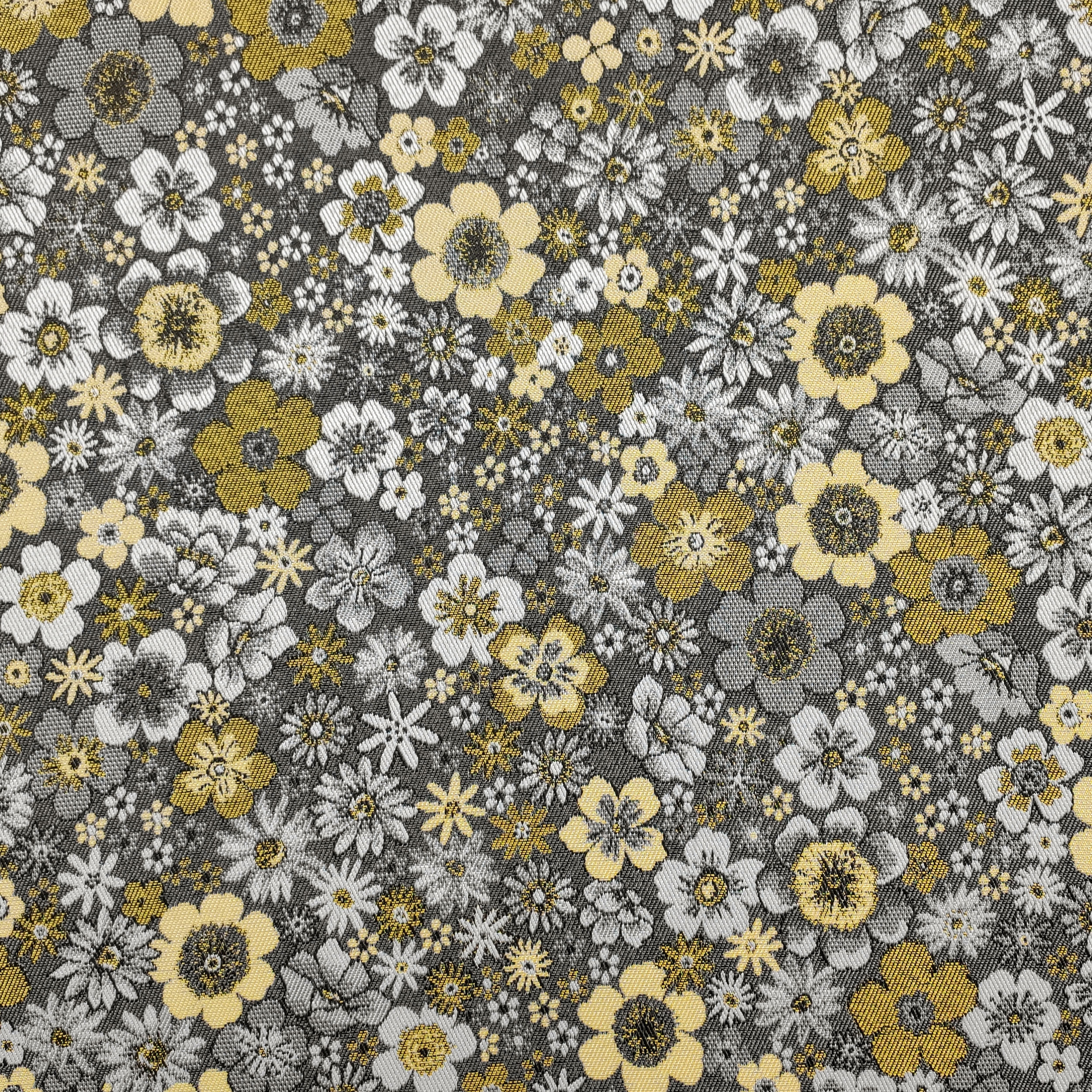 Tissu de brocart Fleurs Fond gris Image