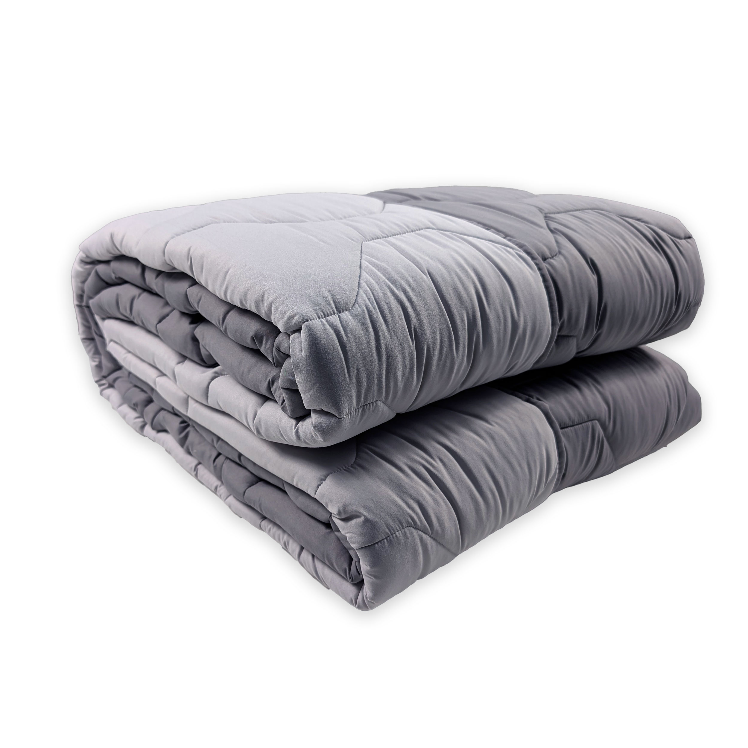 Grey Two-Tone Heavy Quilted Square and Half Square Image