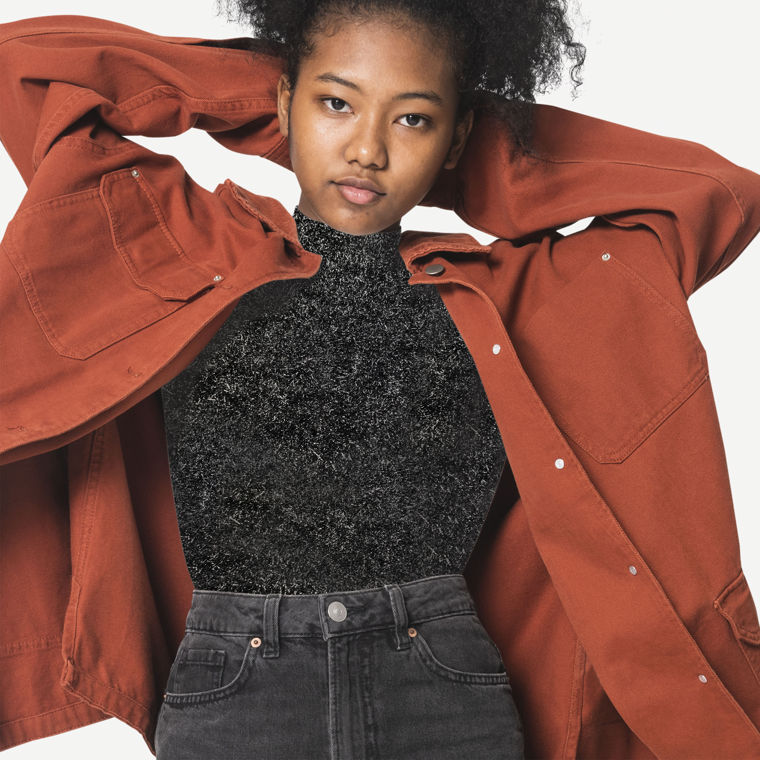 Black Feather Lurex Sweater