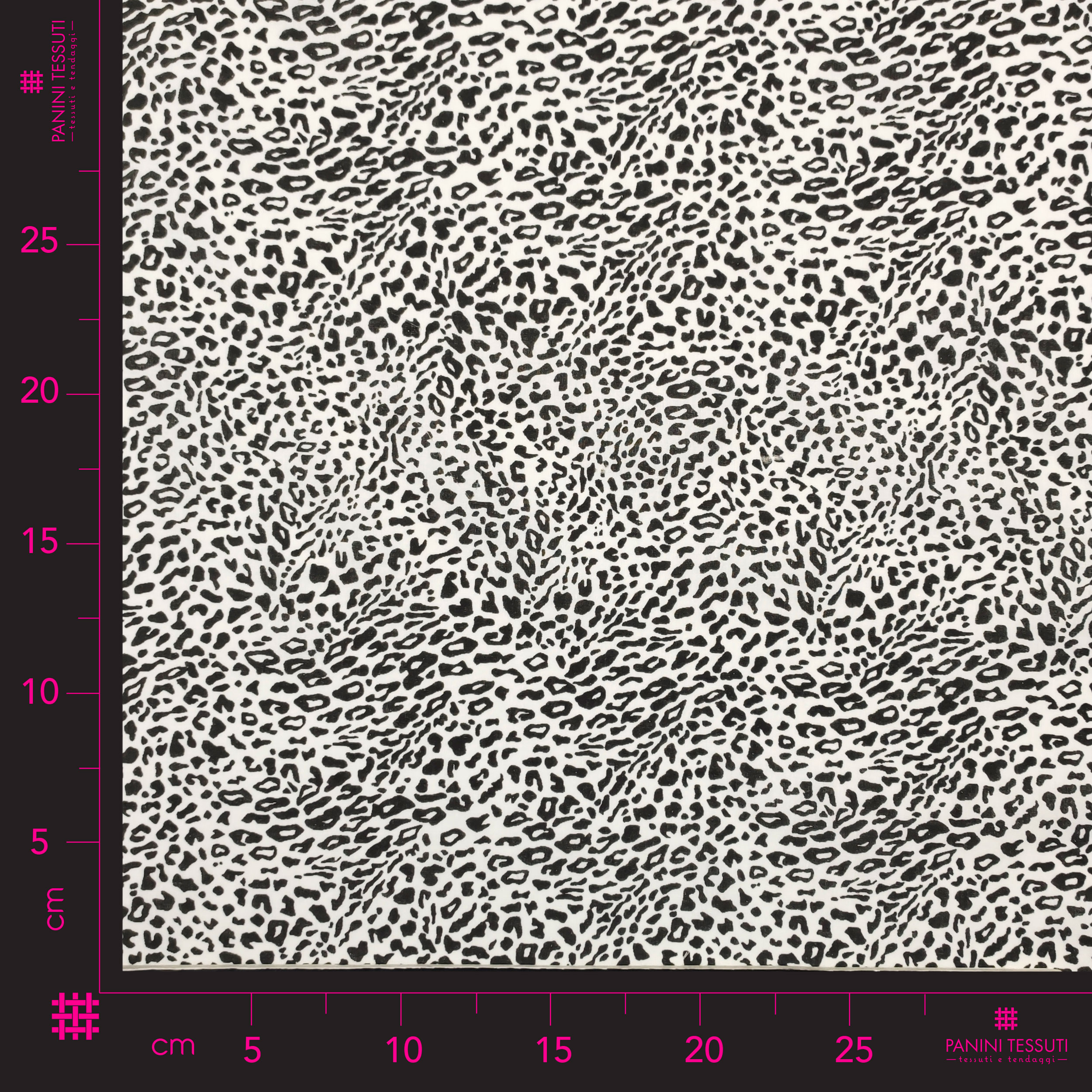 Black and White Leopard Print Cotton