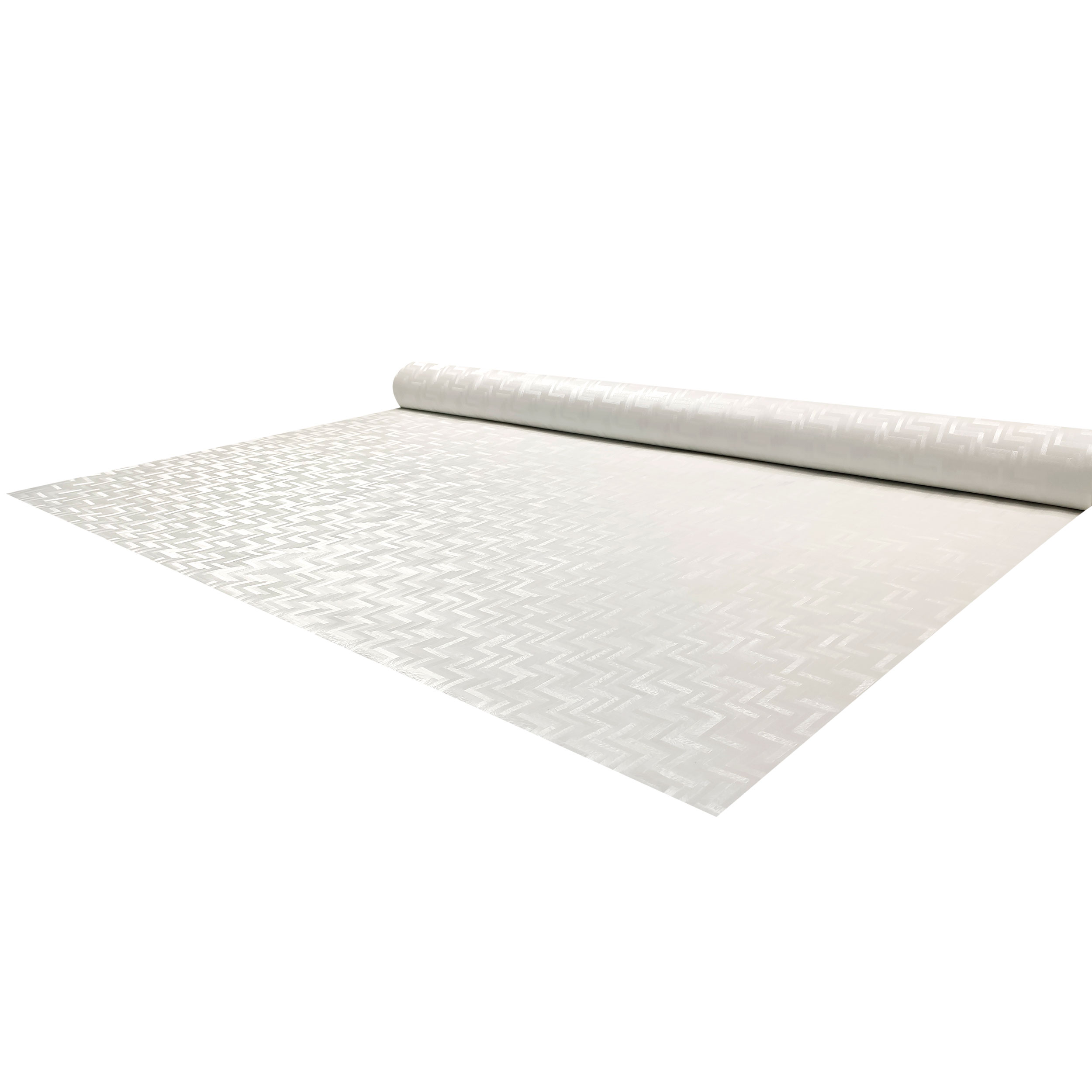 Tissu pour nappe plastifiée Géométrie des lignes Blanc
