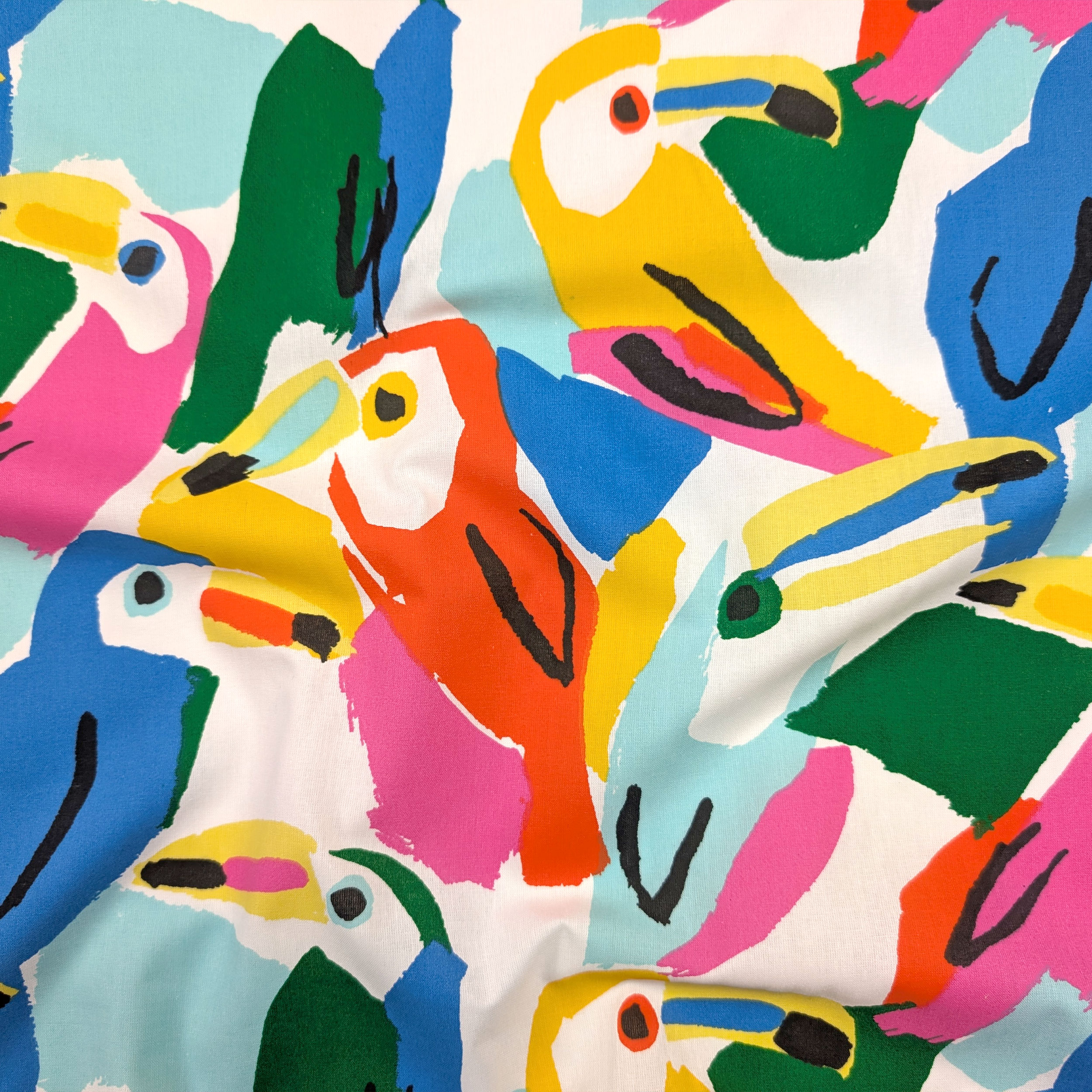 Cotton Toucans Multicolour Fantasy Image