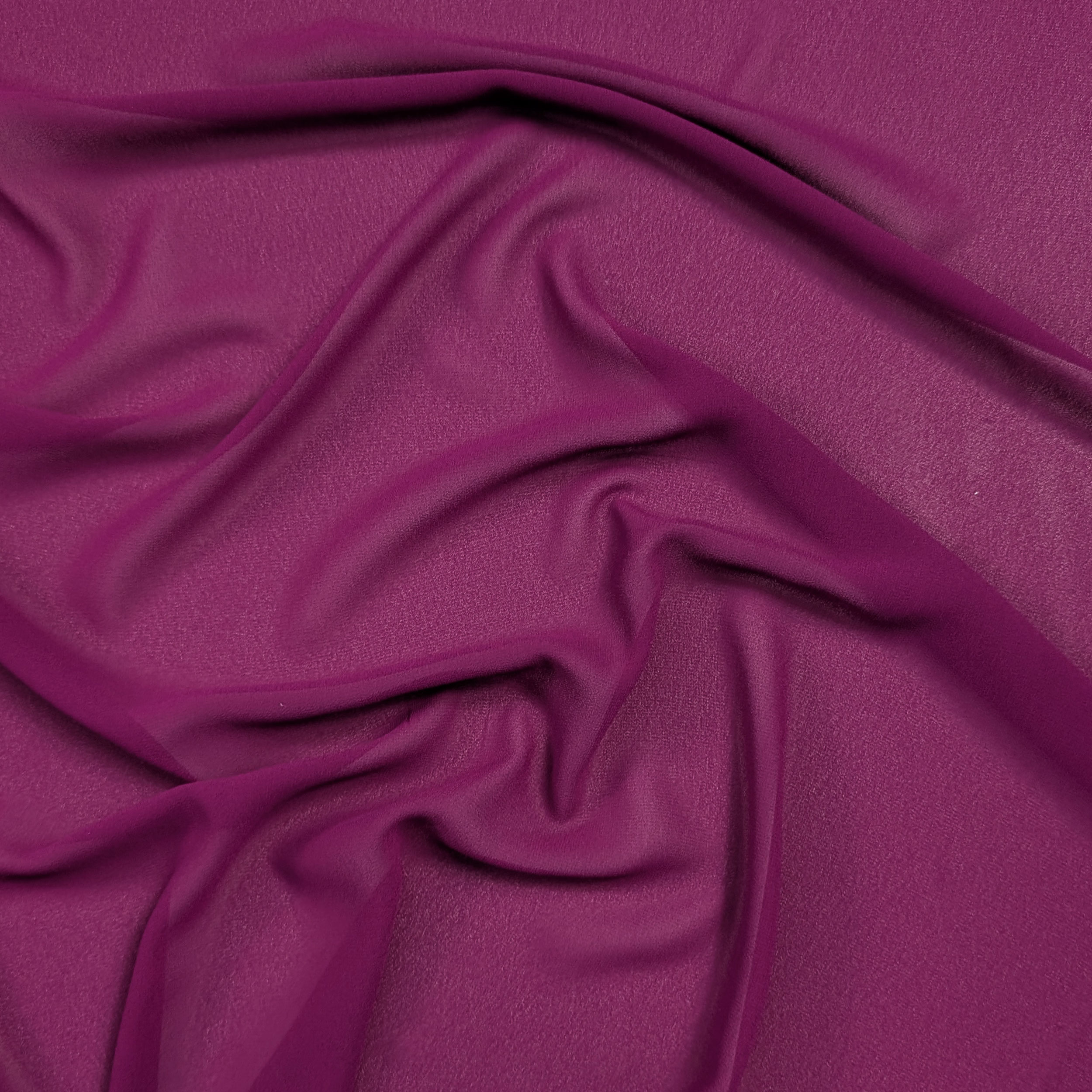 Georgette Solid Colour Orchid Image