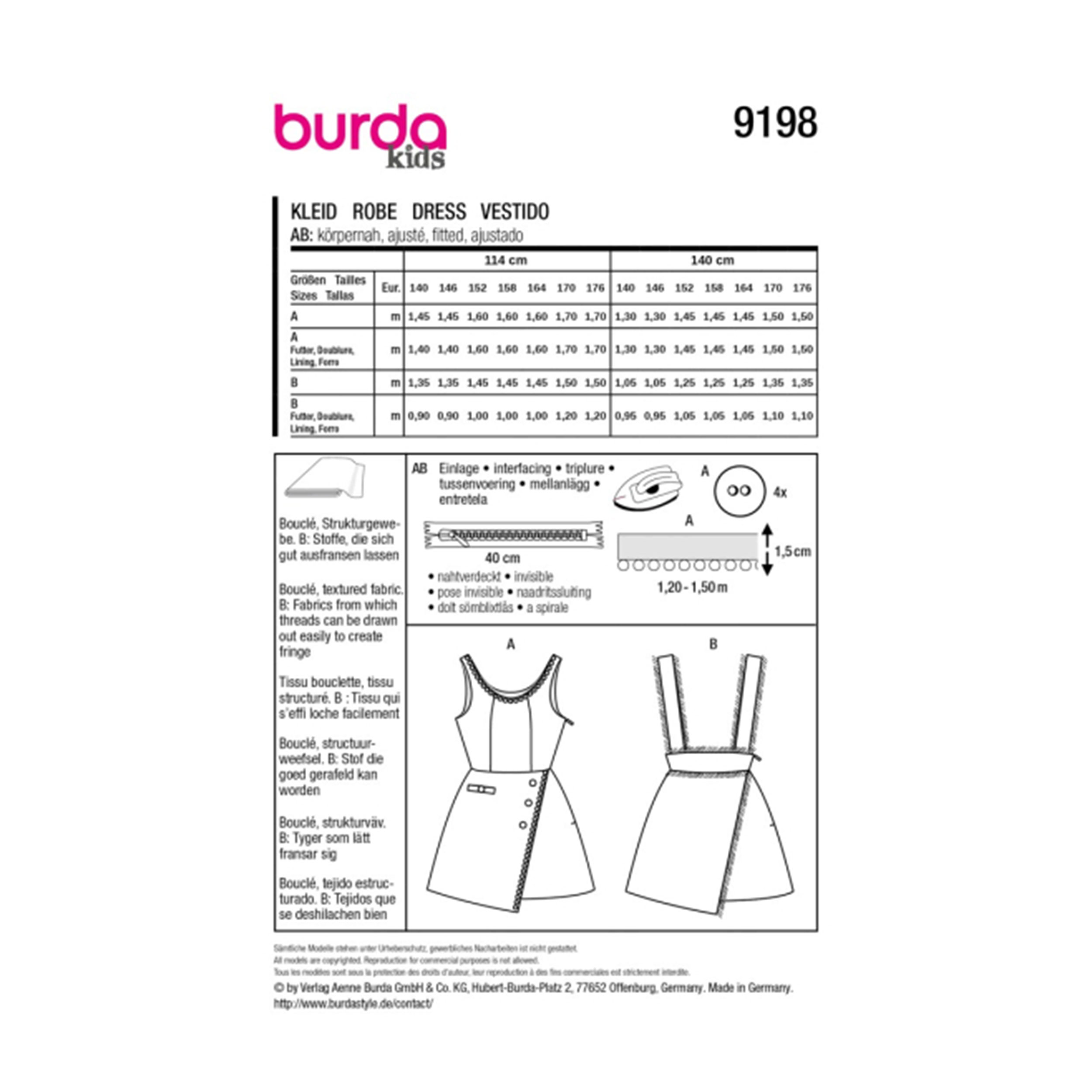 Burda Kids Easy Dress and Skirt pattern Image