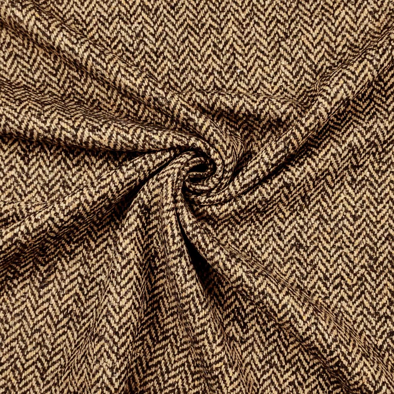 Manteau Camel à chevrons noirs Image