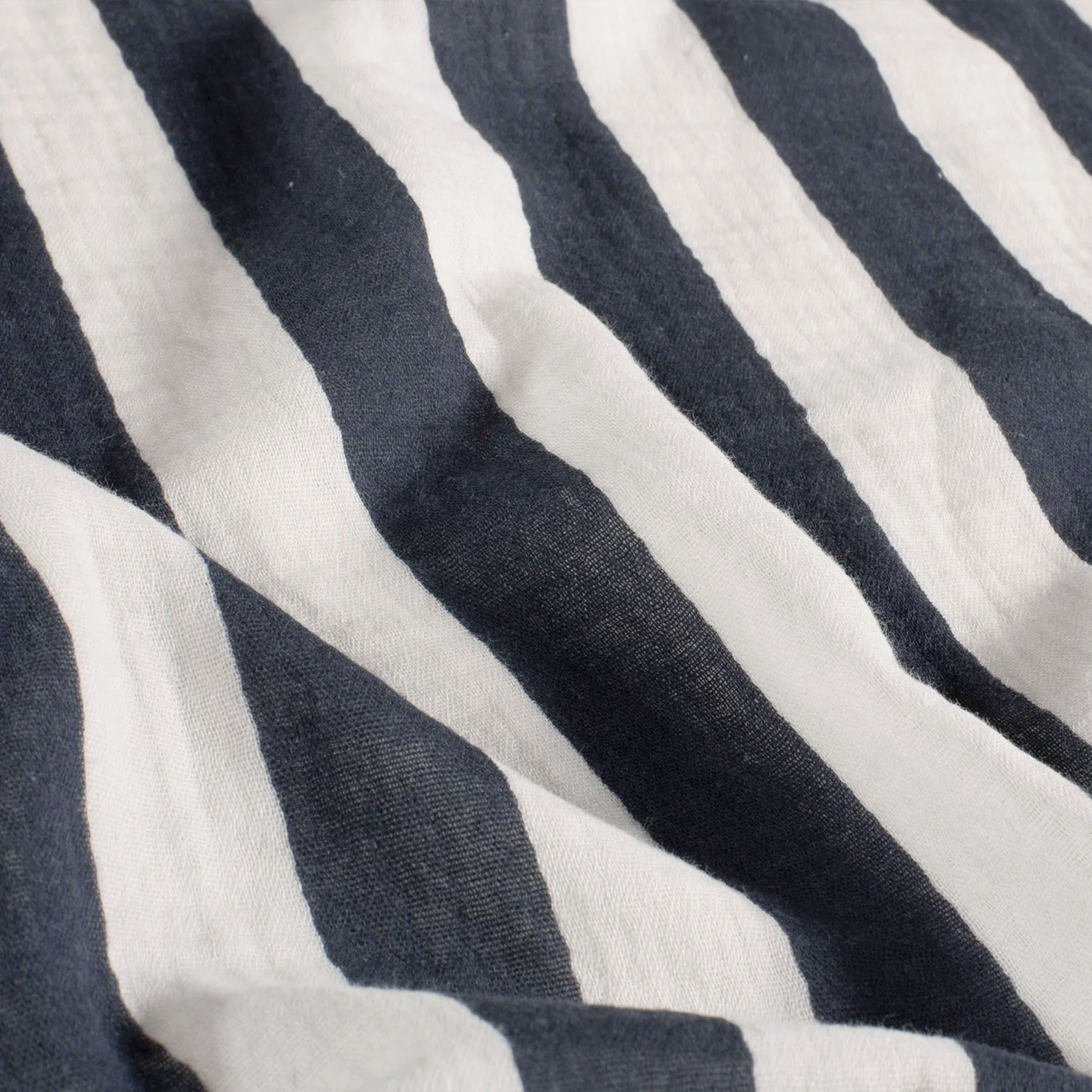 Cotton Muslin Vertical Stripes Blue Image