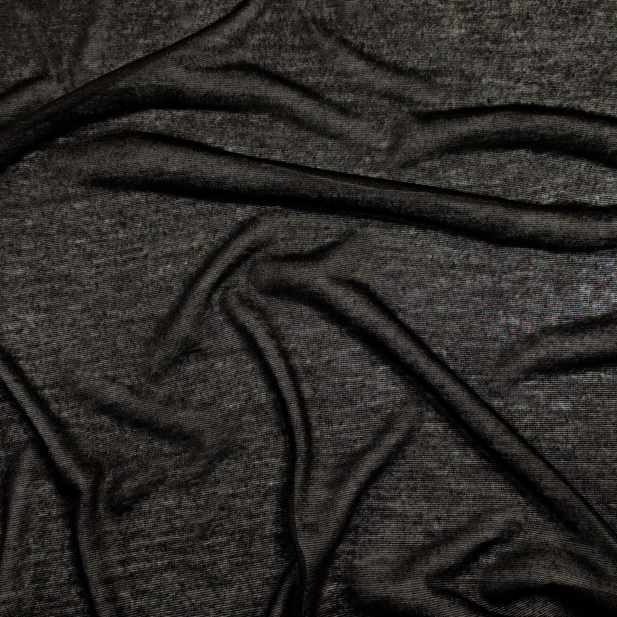 Pull léger en coton uni noir