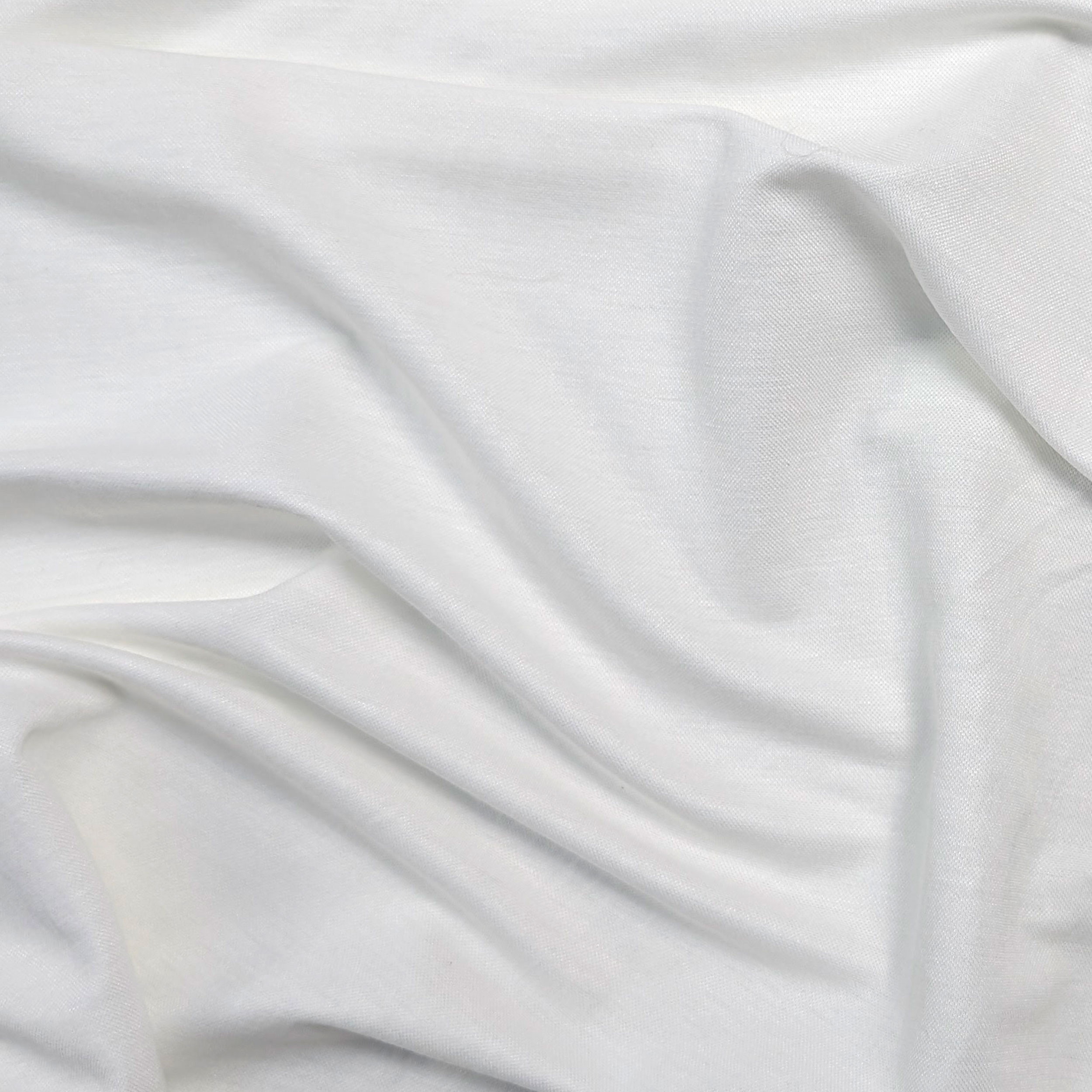 White Silk-Effect Washed Jersey Image