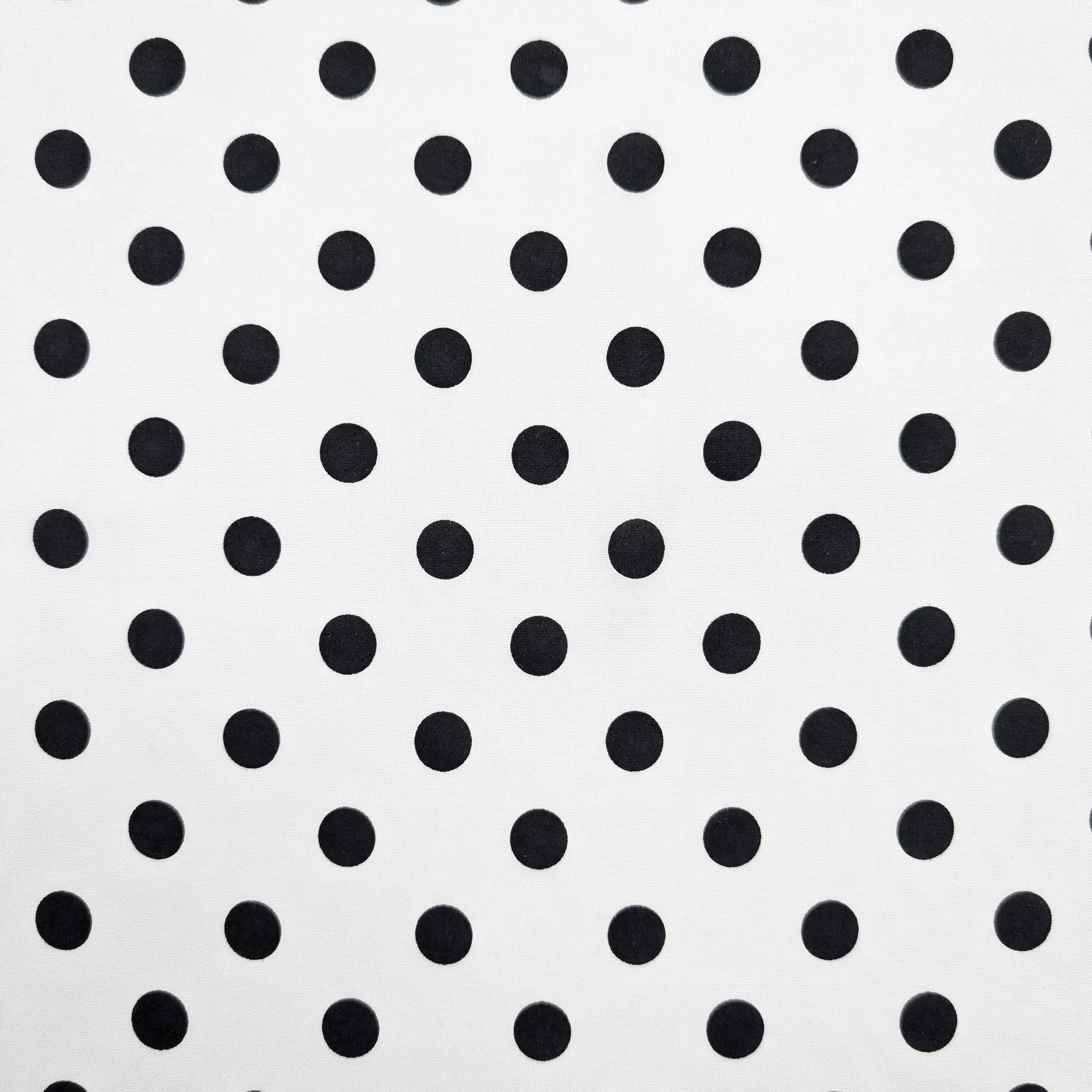 Viscose Black Polka Dots White Background Image