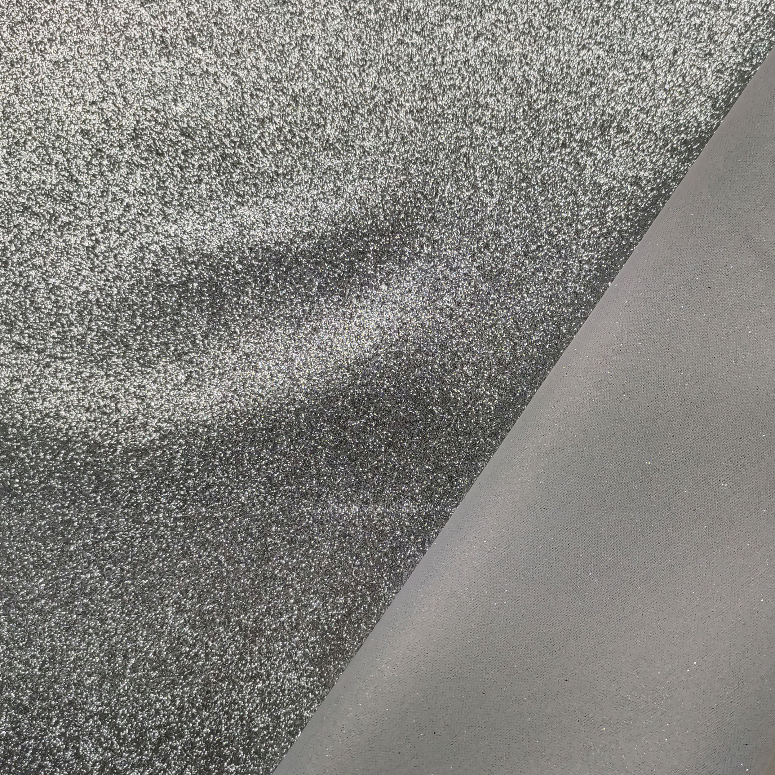 Satin pailleté Argent H 150 cm