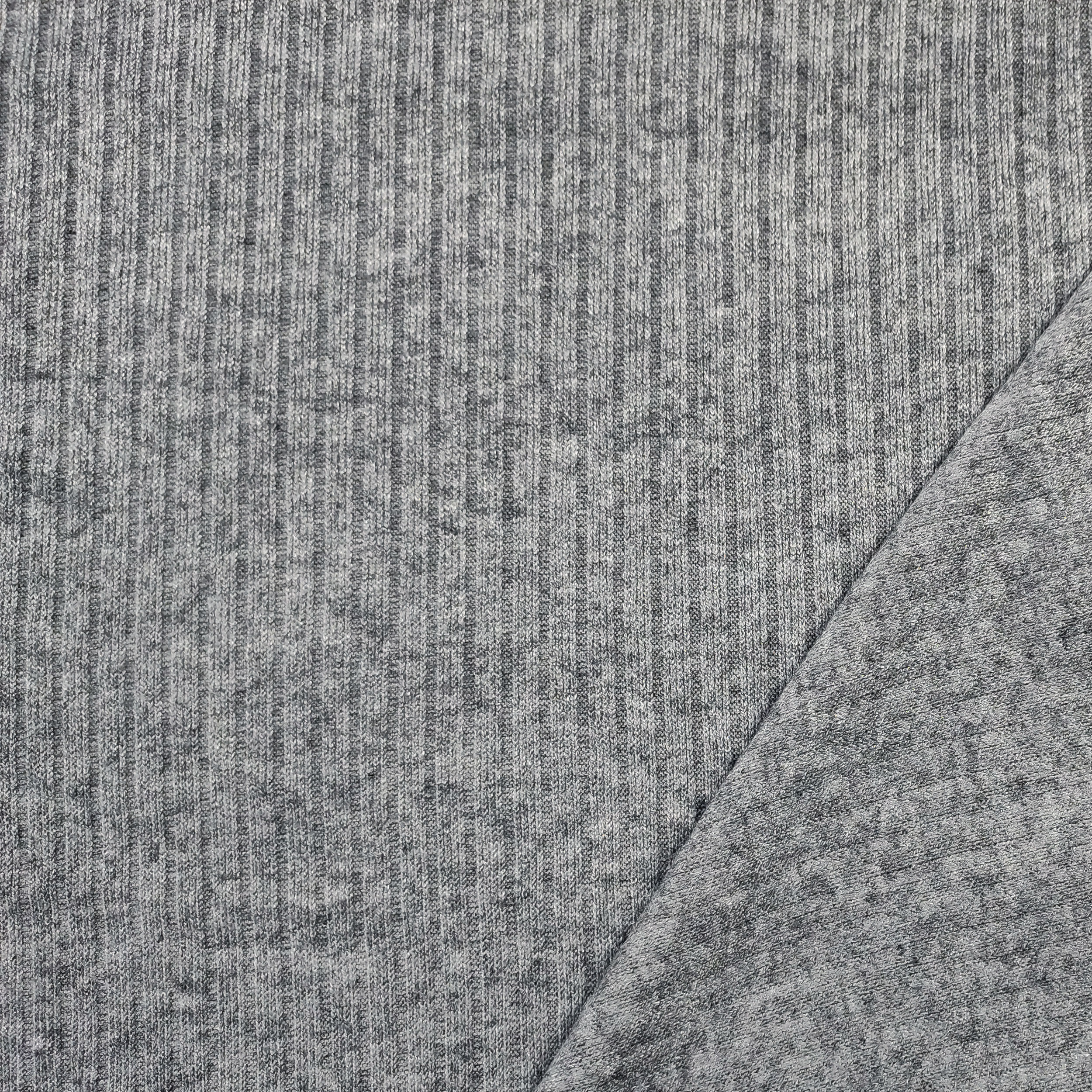 Grauer Kaschmir-Handjersey mit Kantendruck