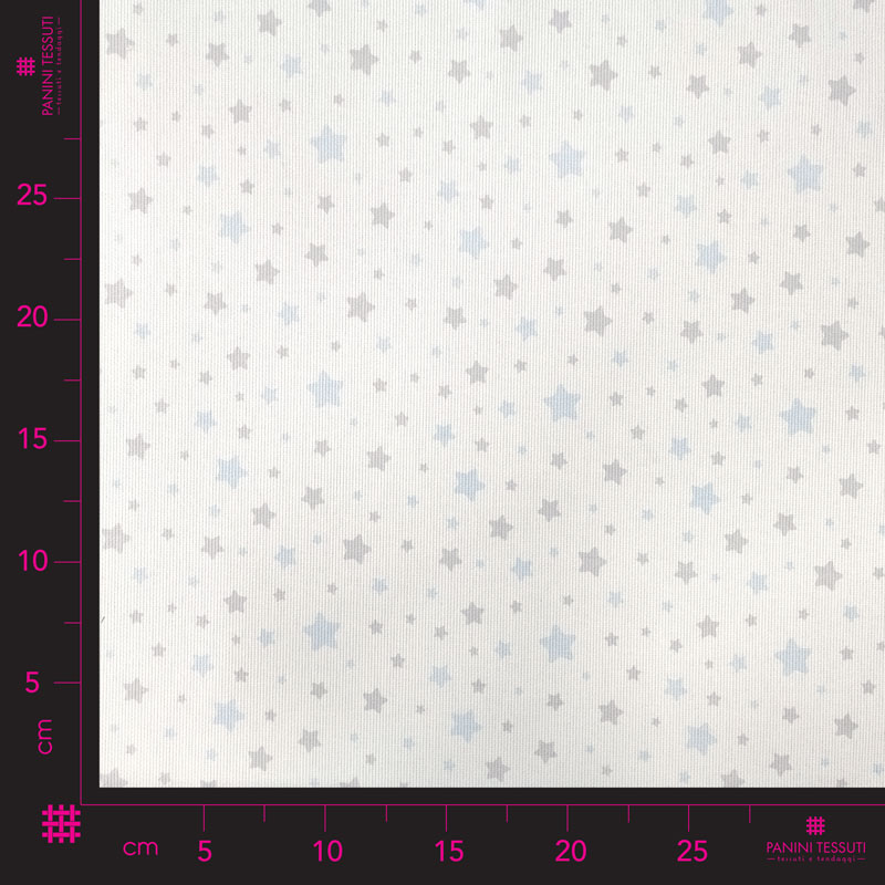 Tela Piqué Algodón Azul Estampado Estrella