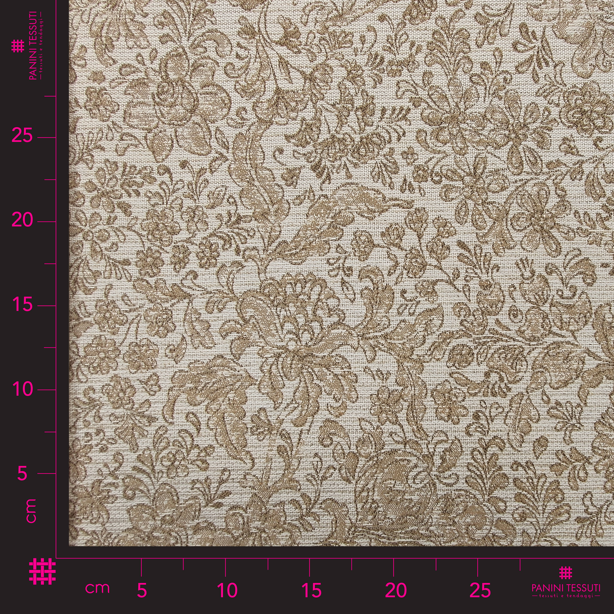 Jacquard Blumen Beige Einrichtungsstoff
