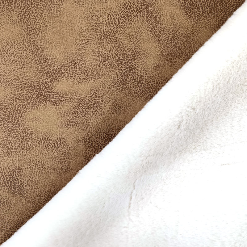 Montone Effetto Invecchiato Double Pelliccia Beige