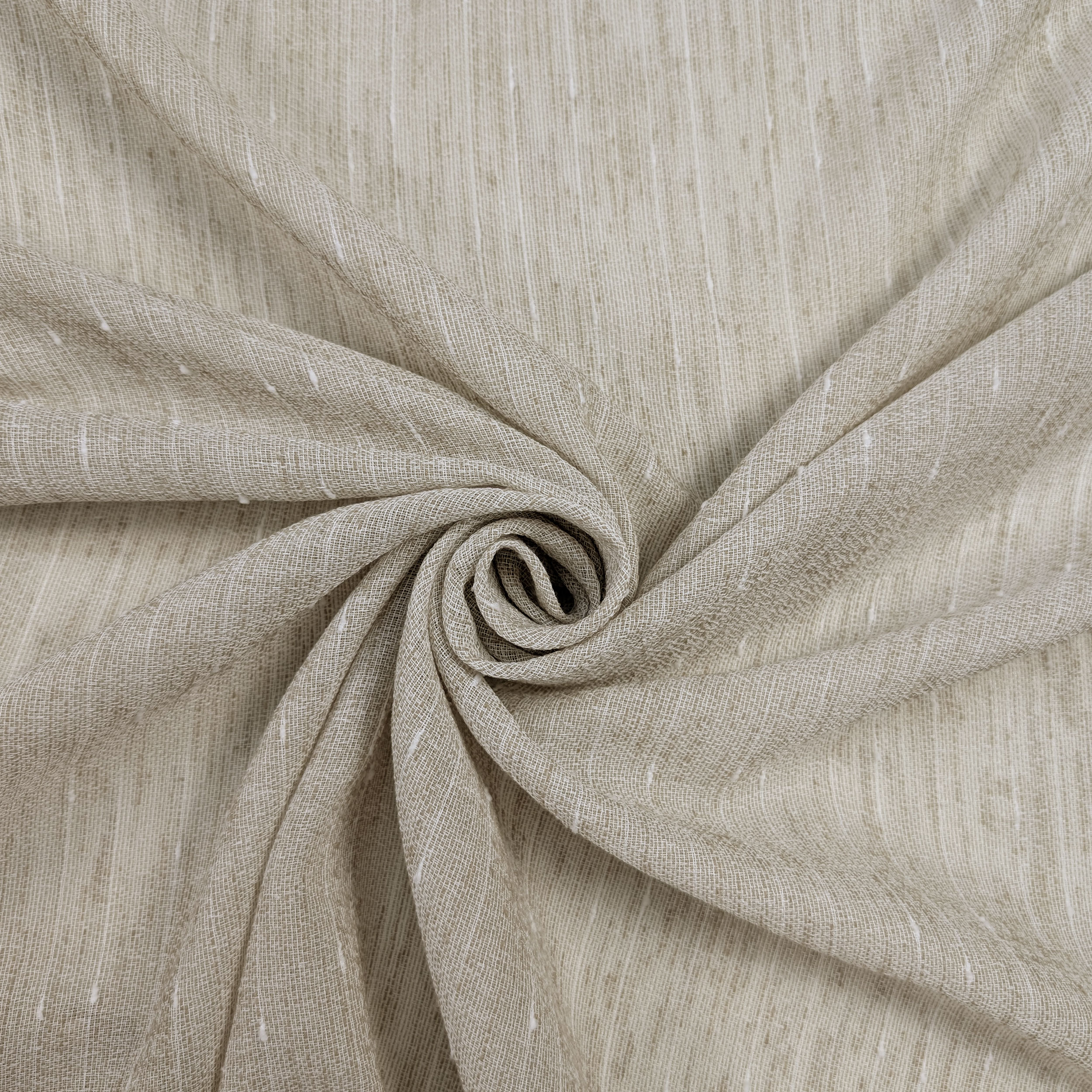 Tortora Flocked Curtain Fabric Image