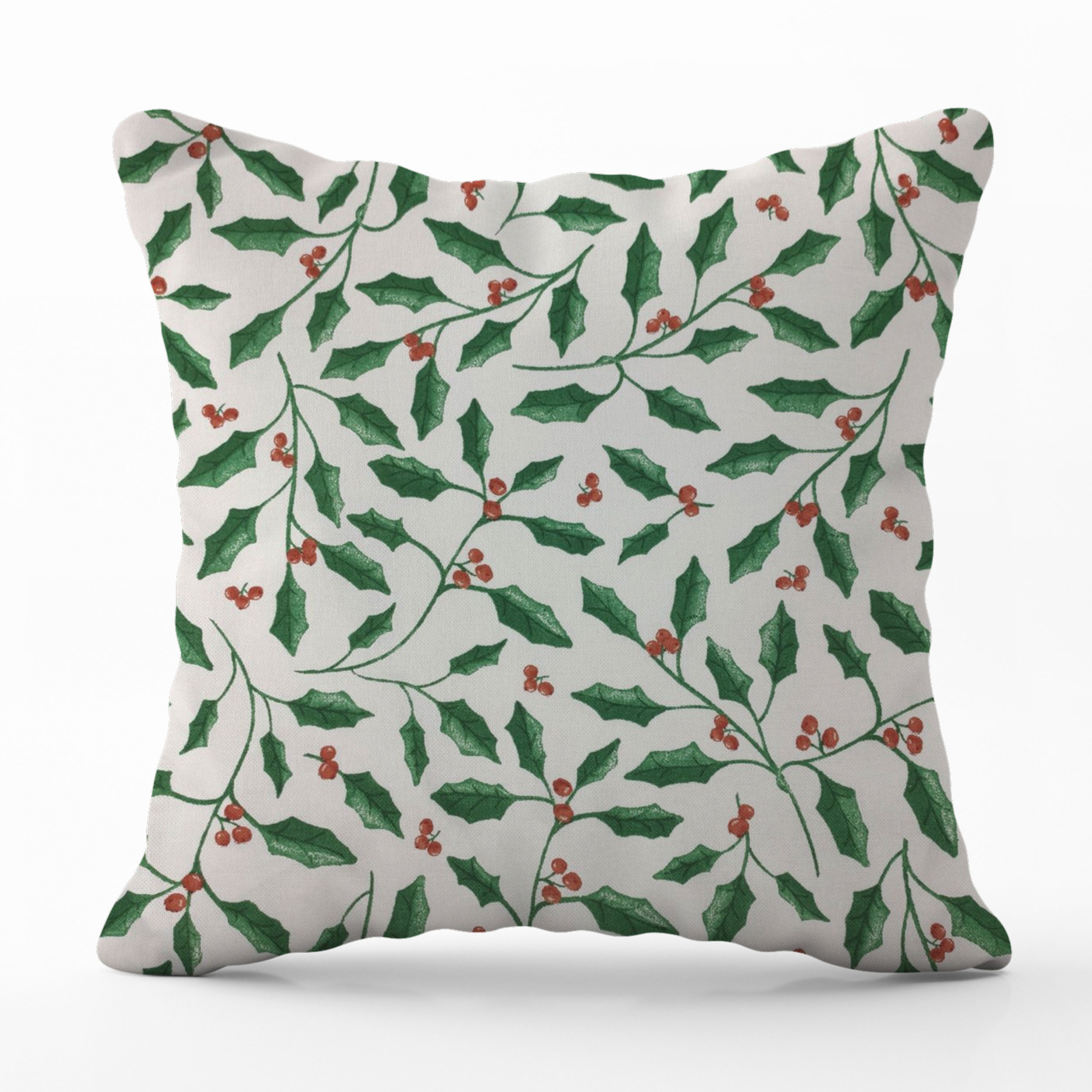 Taie d'oreiller avec motif de houx