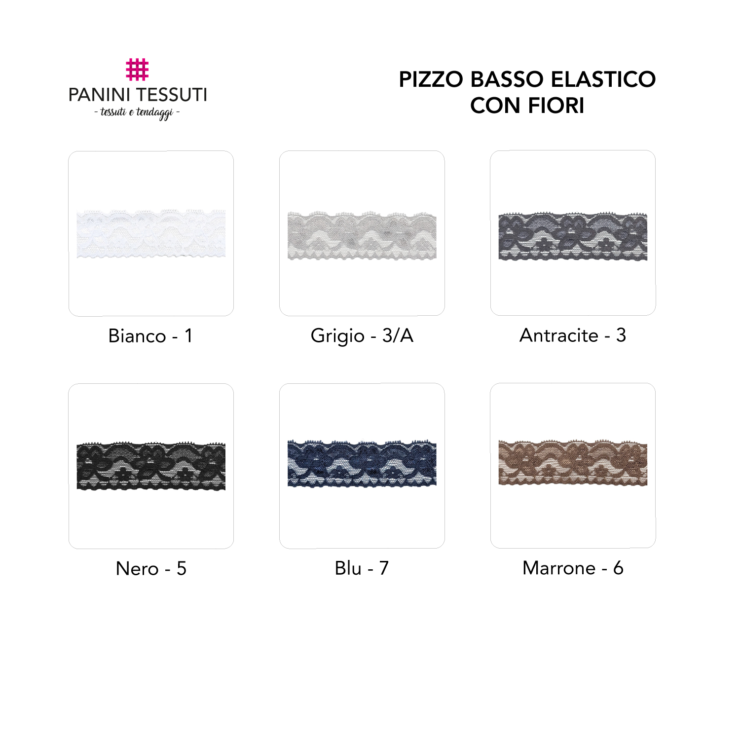 Low Elastic Lace with Flowers Image