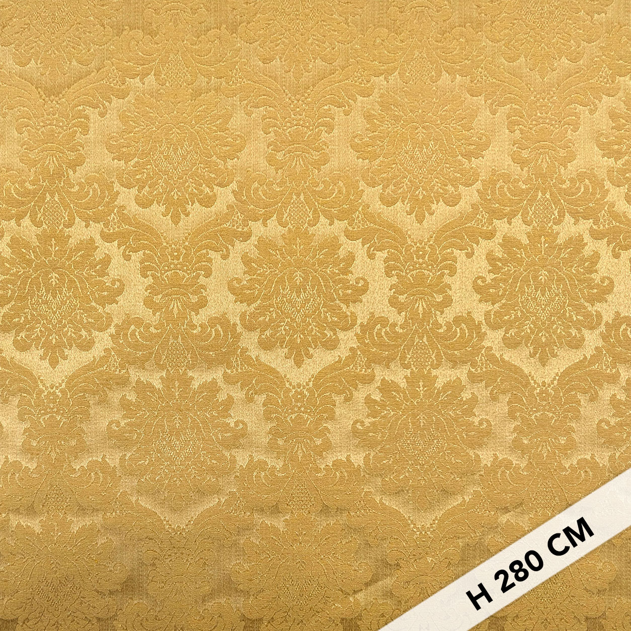 Yellow Damask Fabric Image