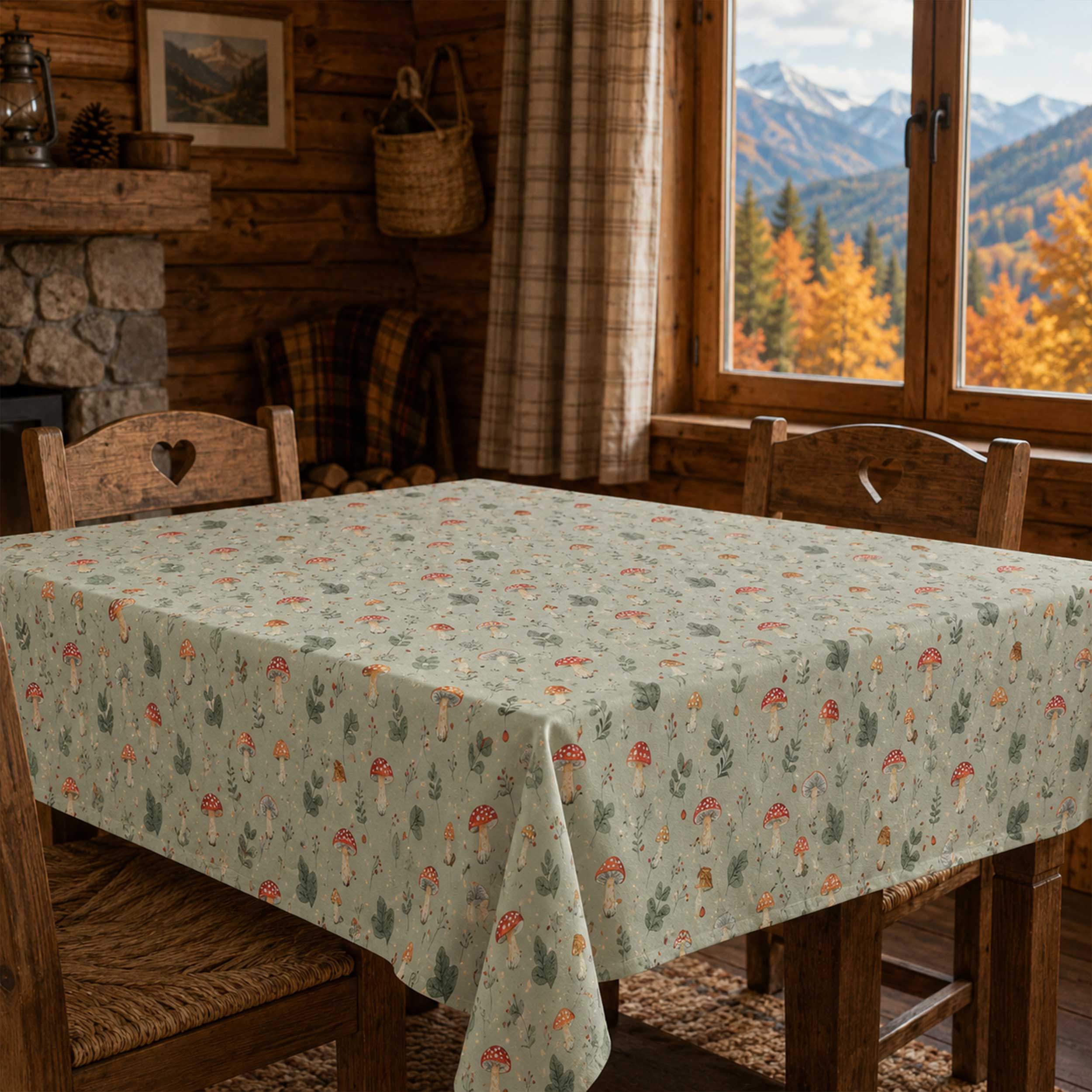 Forest Mushroom Cotton Poplin Image