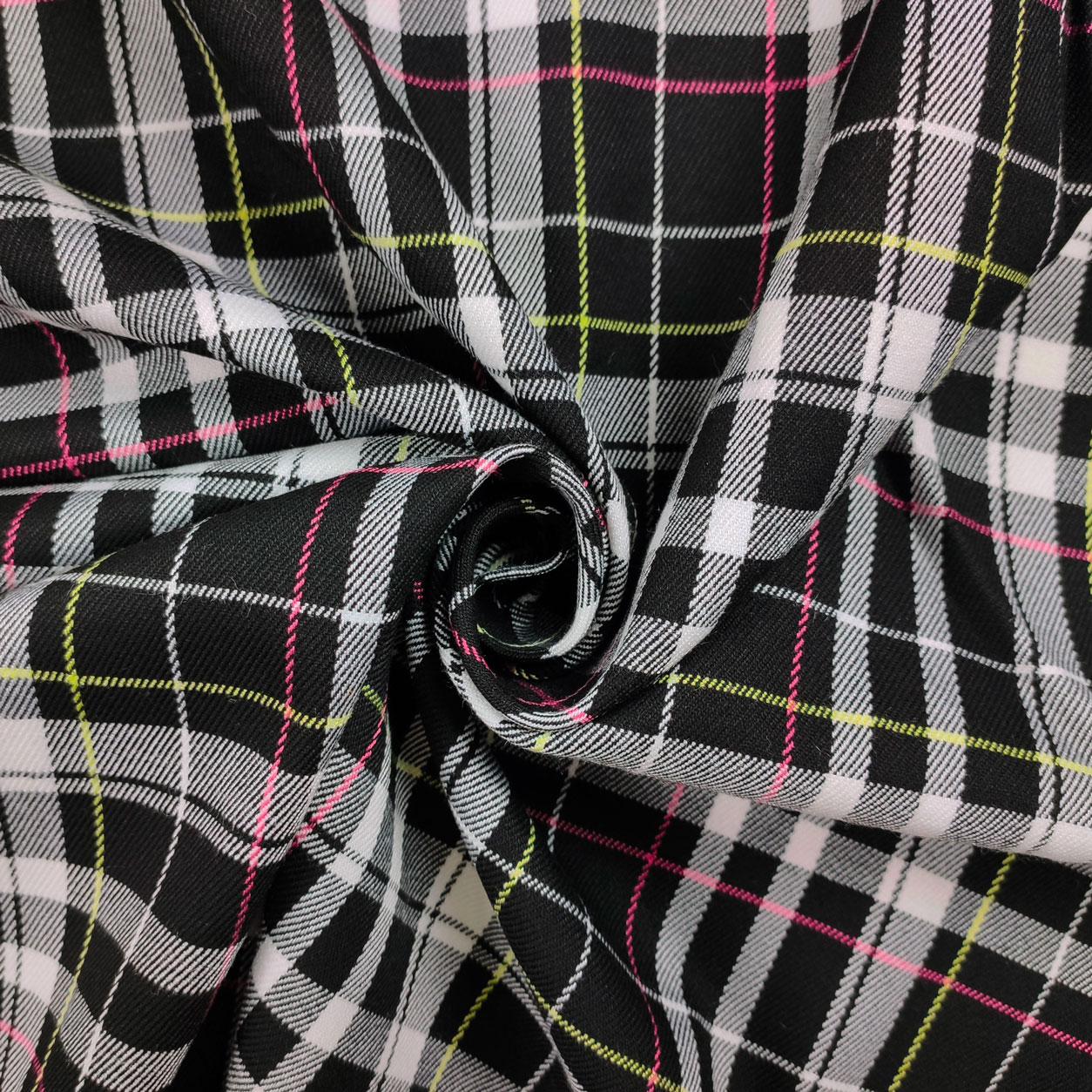 Tissu plaqué rayé jaune et rose Image