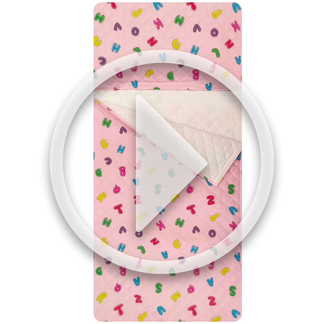 Baby Pink Letters Baby Sleeping Bag Image