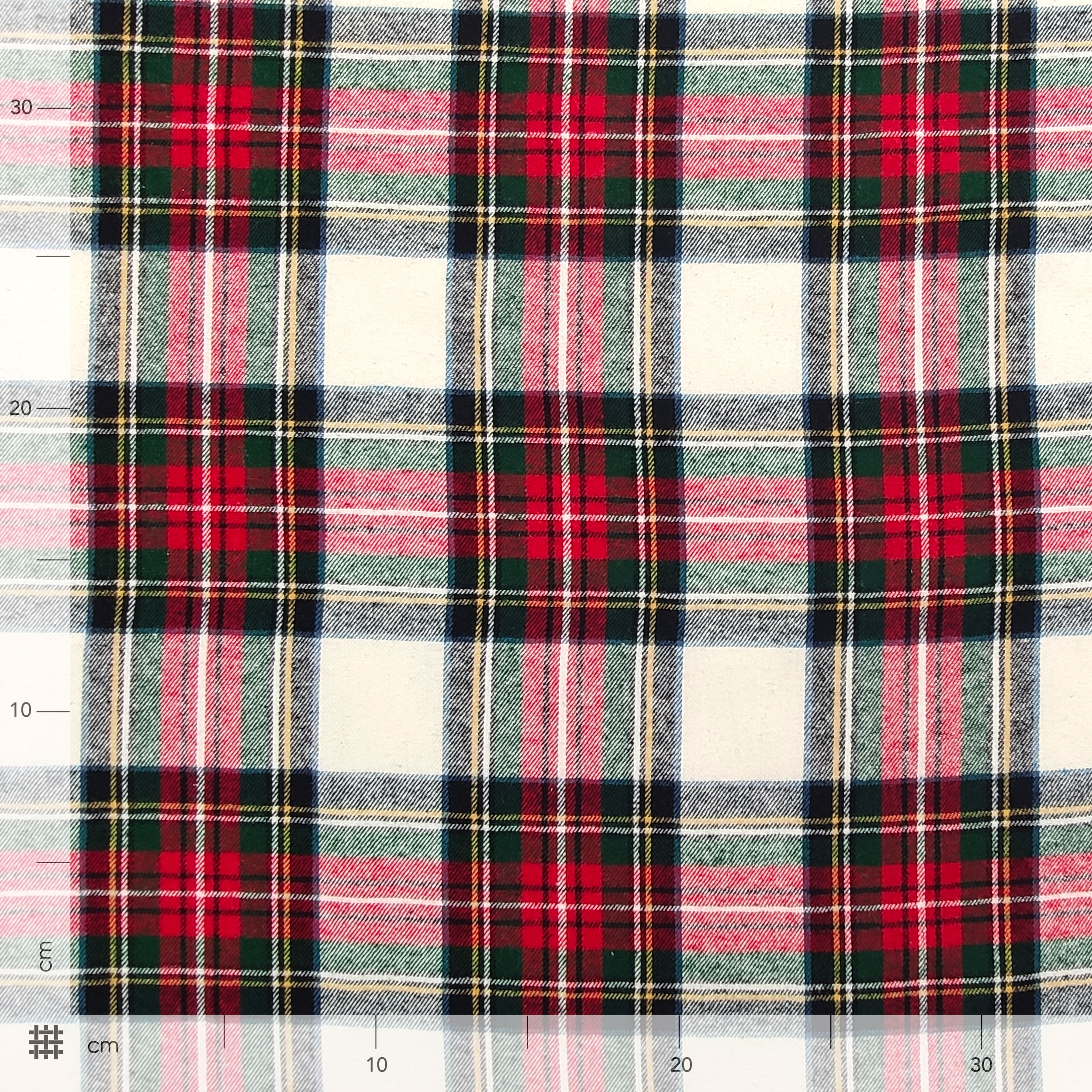 Tissu écossais Flanelle Rouge Blanc Vert