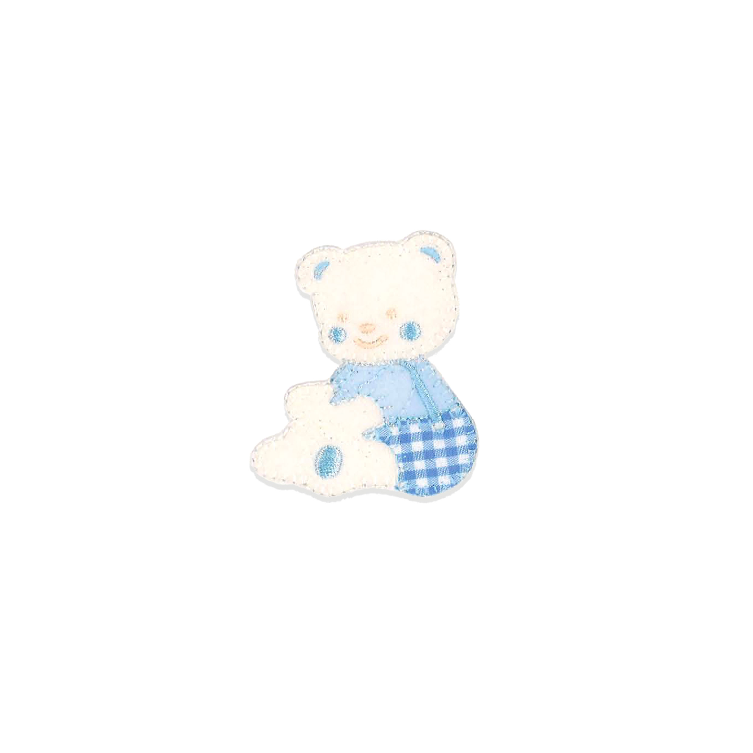 Small Dungaree Bear Applique Image