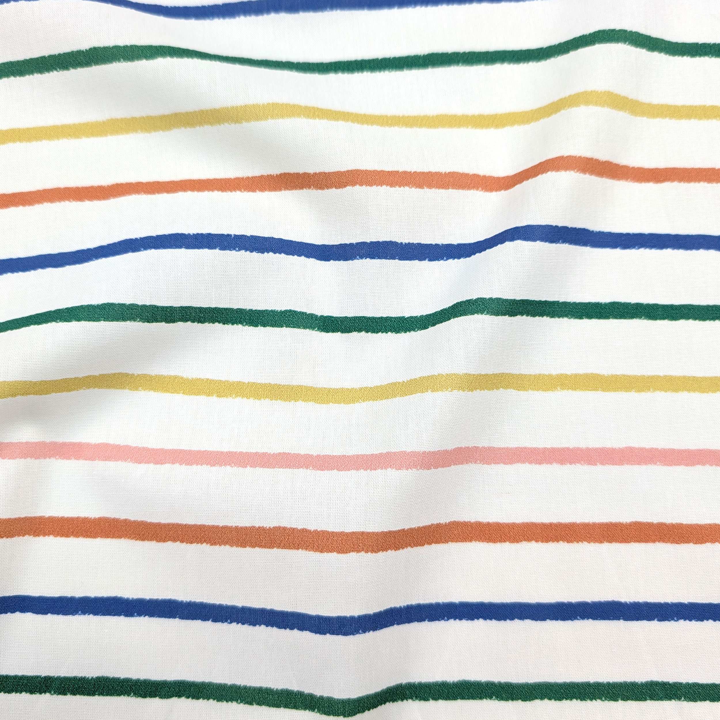 Poplin Cotton Rainbow Stripes