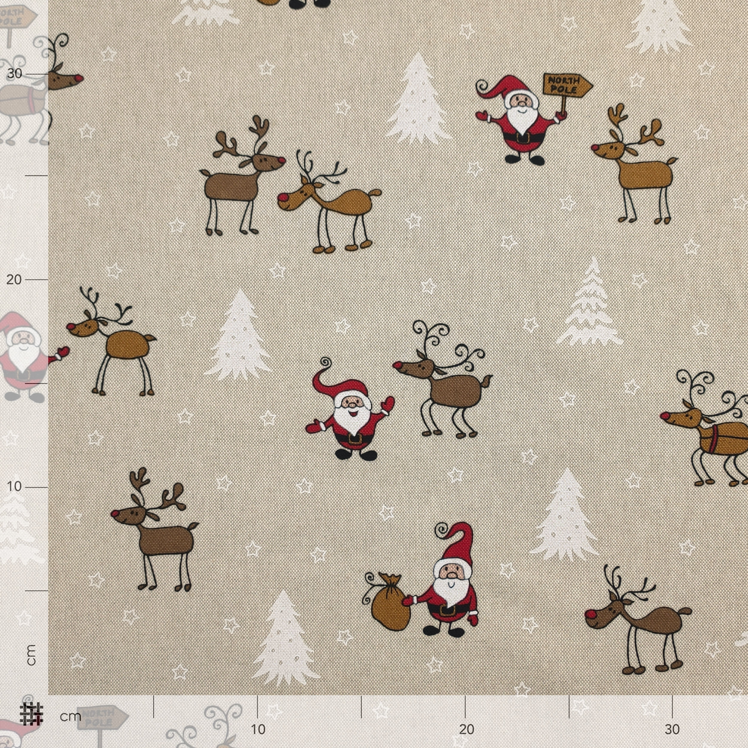 Tissu de Panama Père Noël au Pôle Nord
