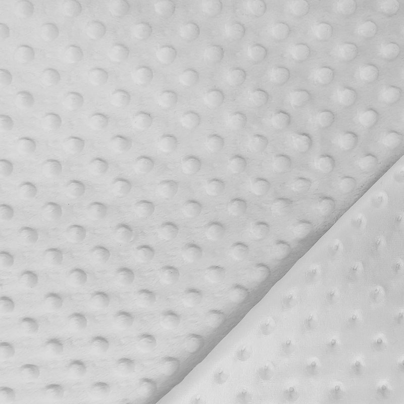 Ritaglio Minky Dots Peluche Bianco 50 x 150 cm Image