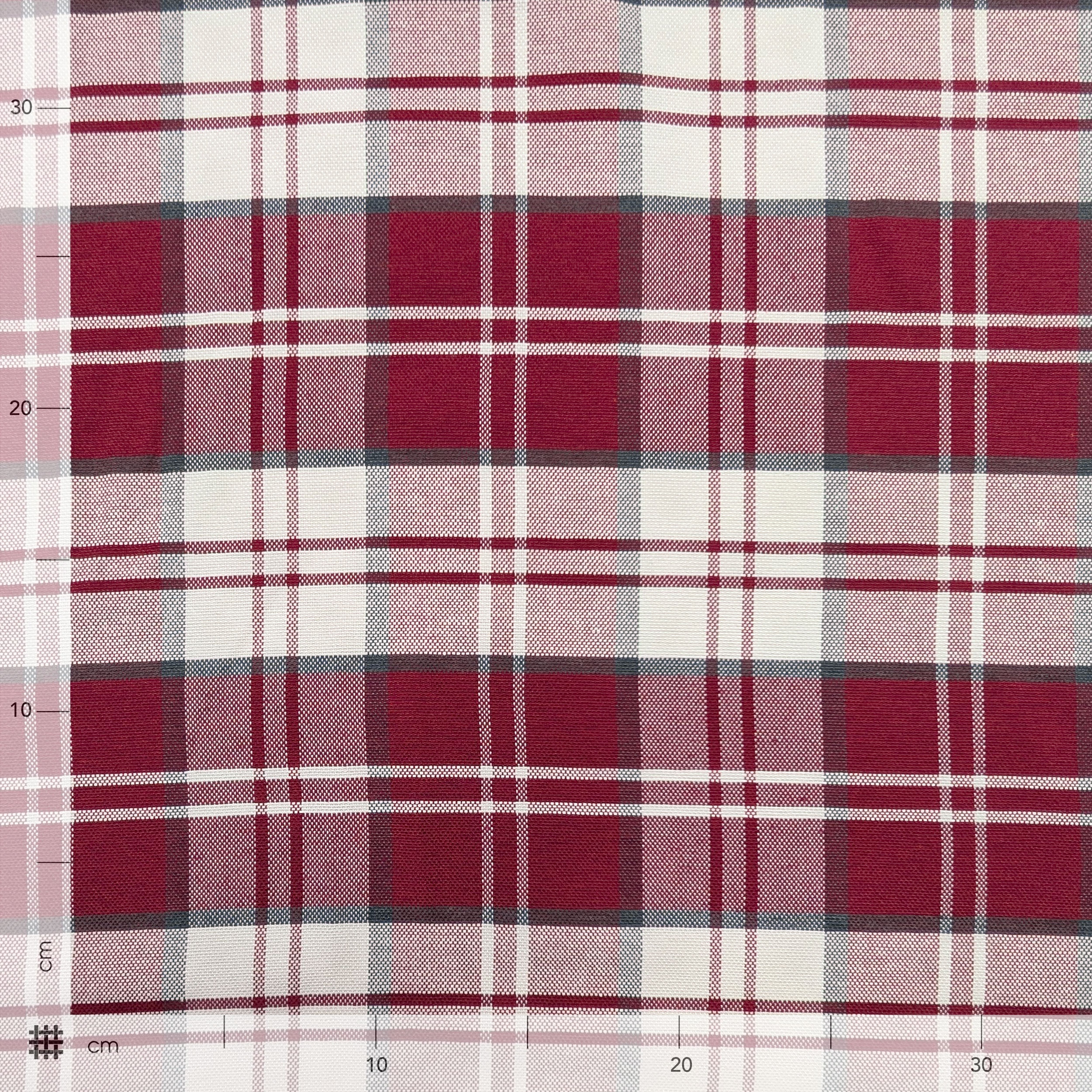 Bordeaux Tartan Yarn Dyed Fabric Image