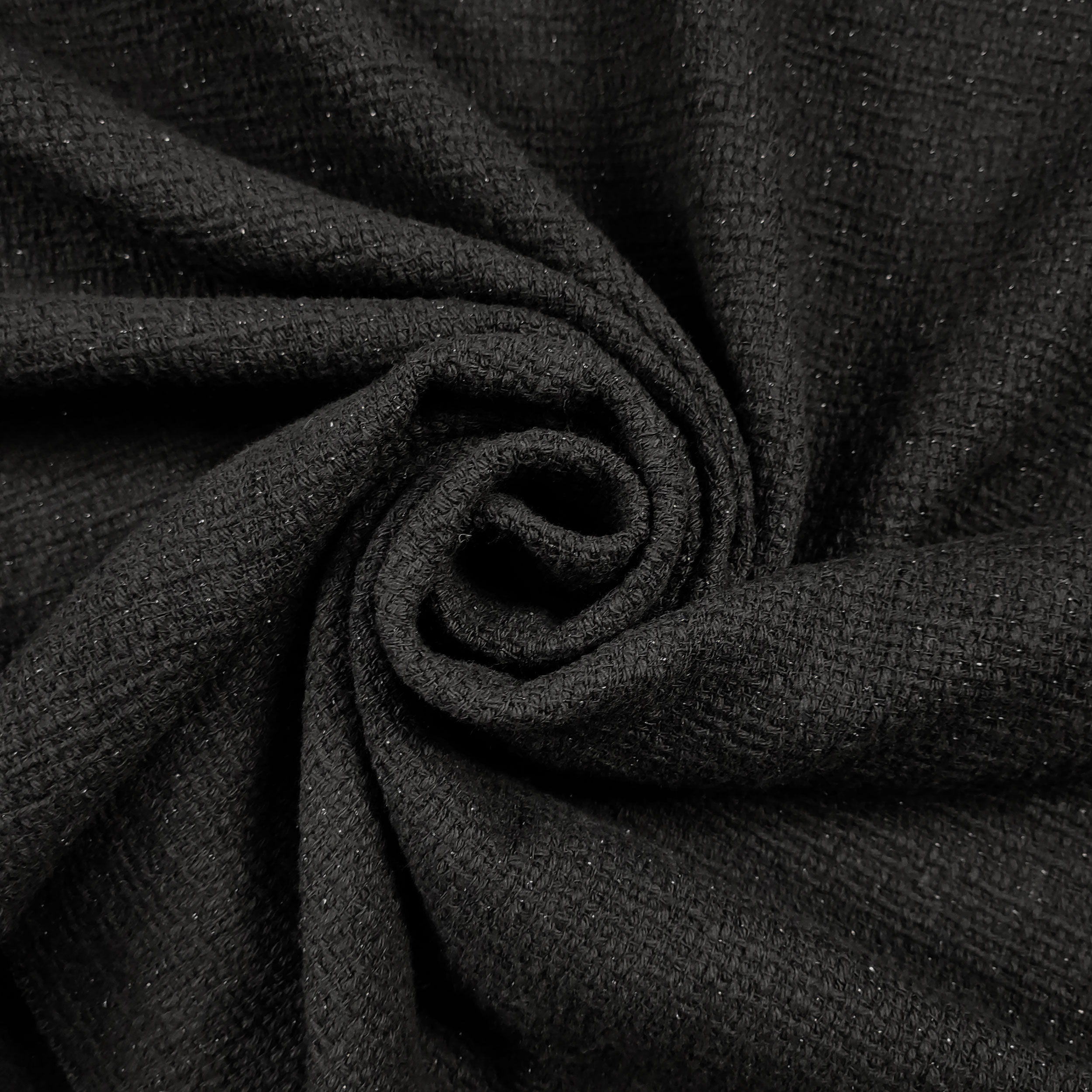Schwarze Lurex-Baumwollmischung Scamp