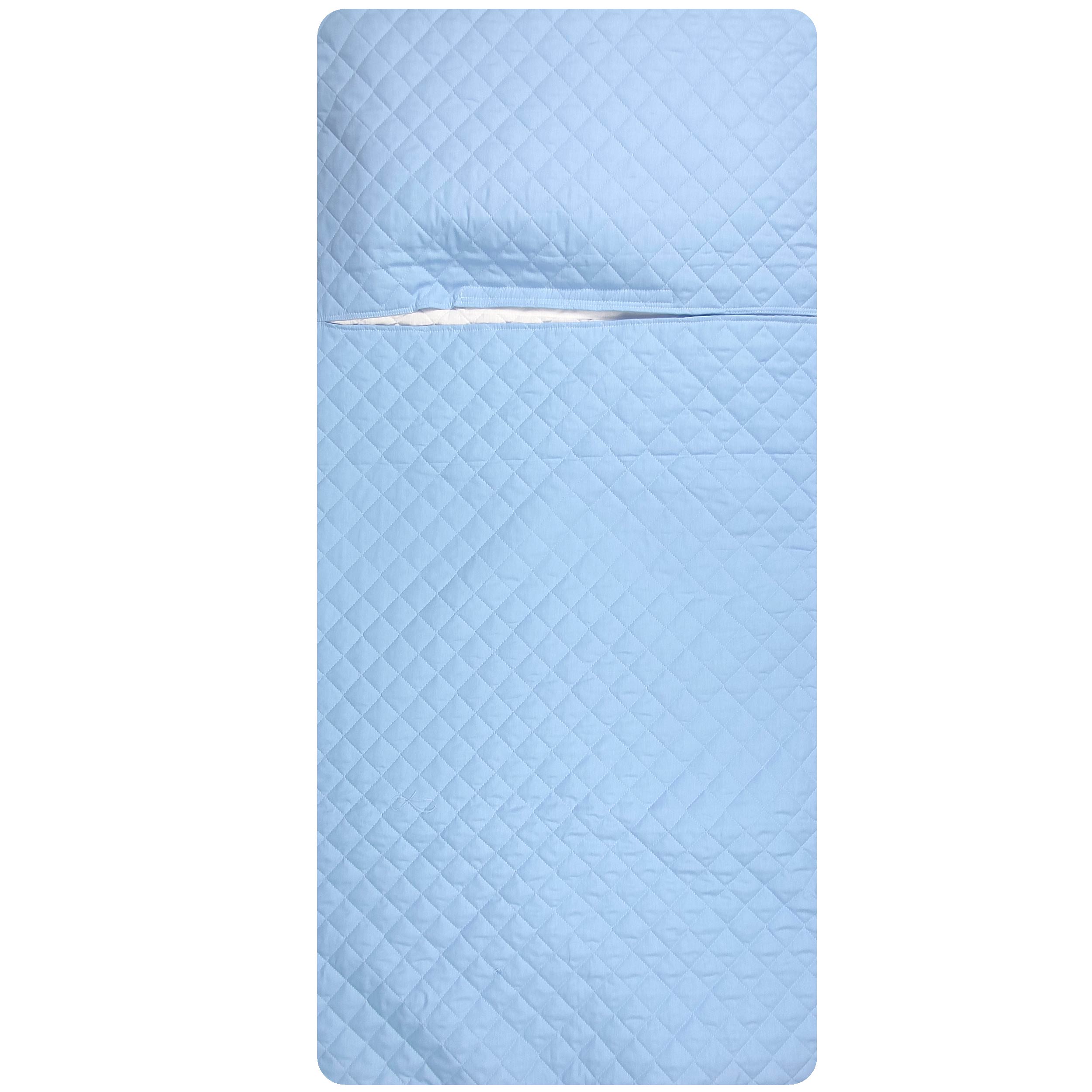 Sac de couchage bleu uni