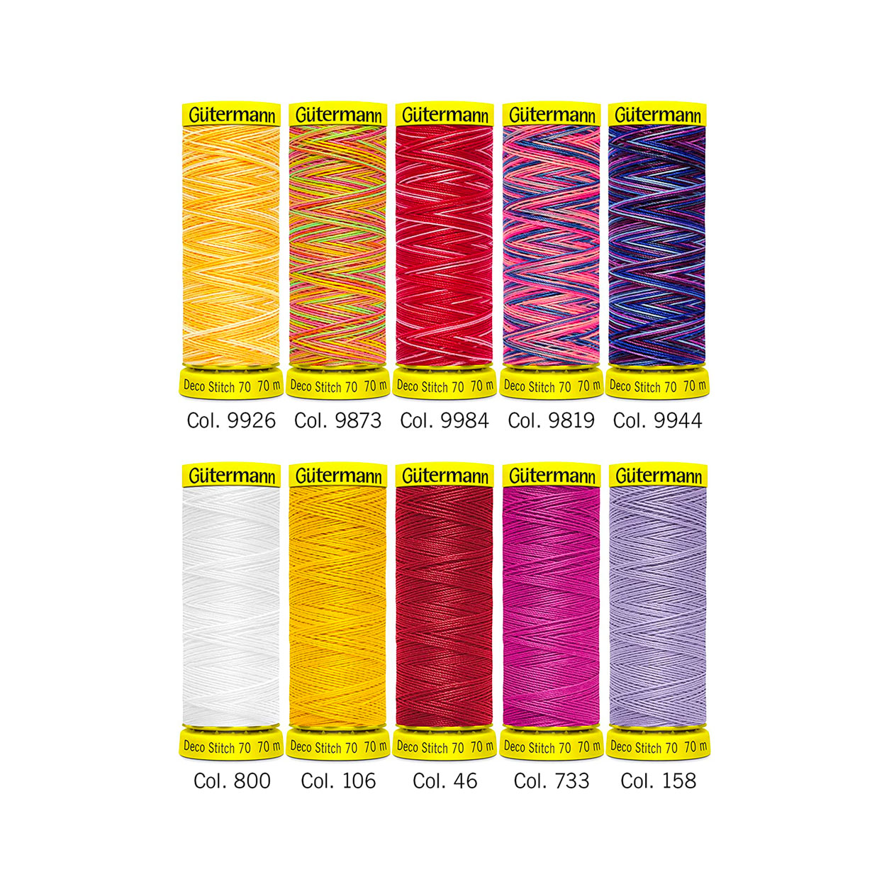 Gutermann Punto Deco 10 Bobinas Tonos Cálidos