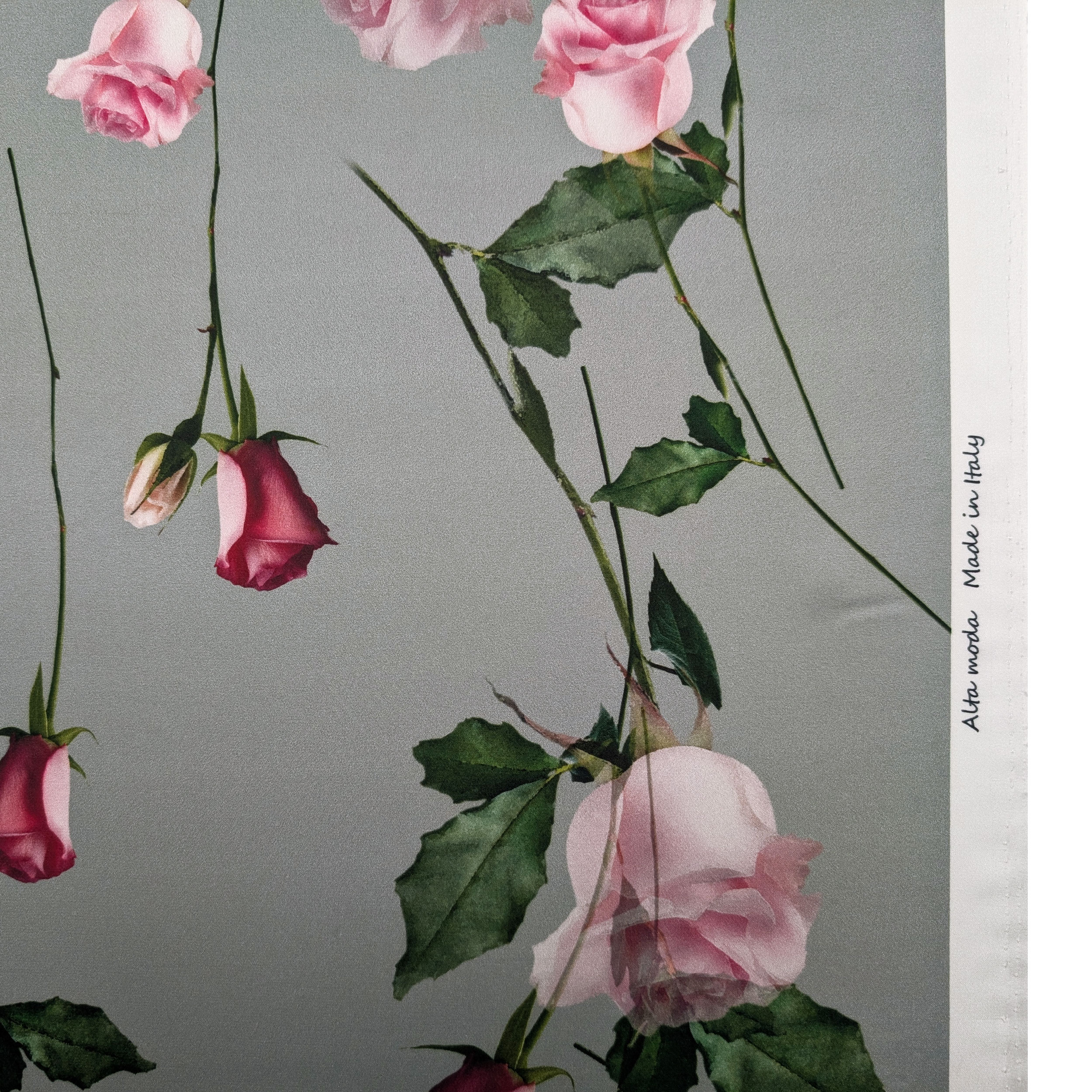 Satin Set High Fashion Rose Grey Background Image
