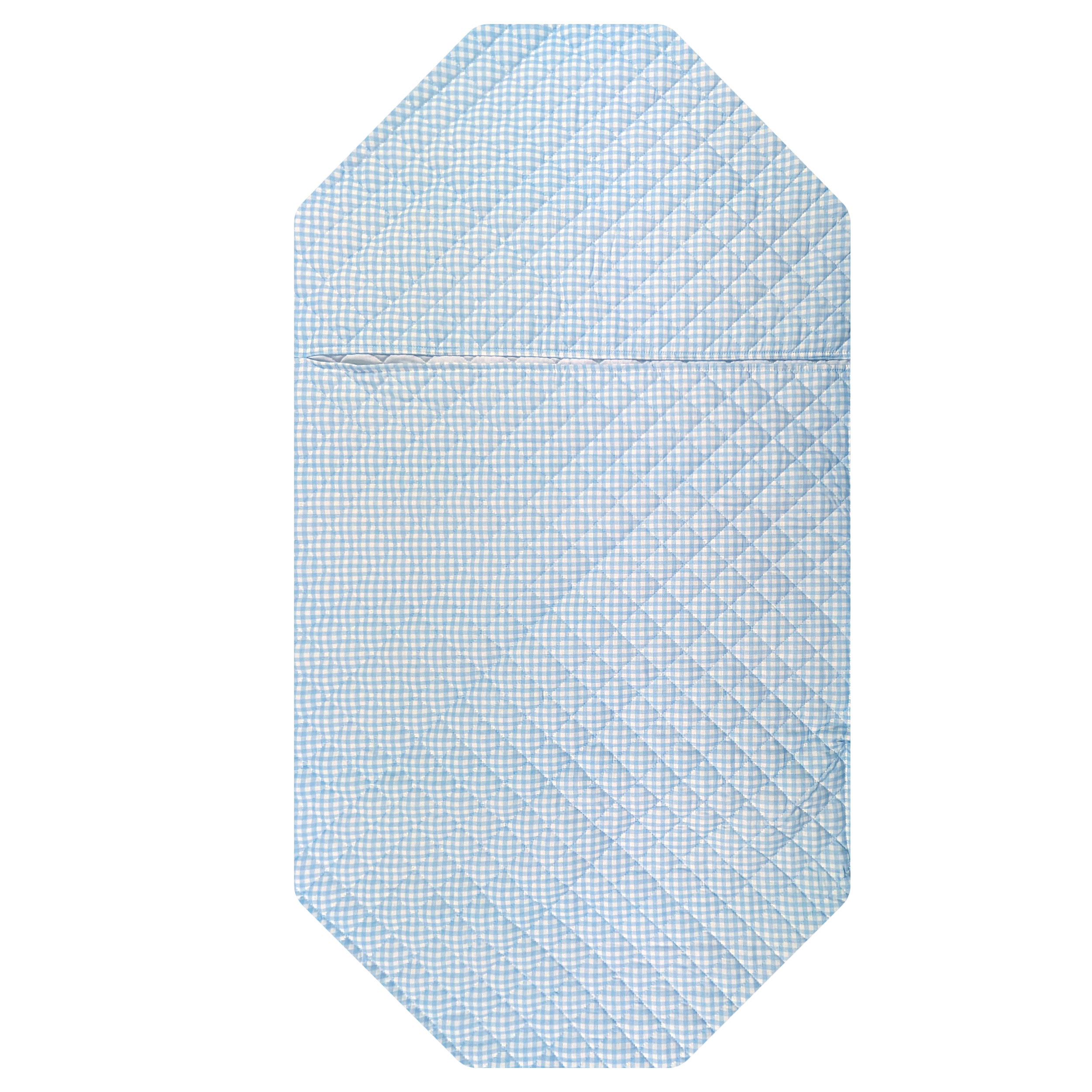 Shaped Sleeping Bag for Brandine Squares Light Blue