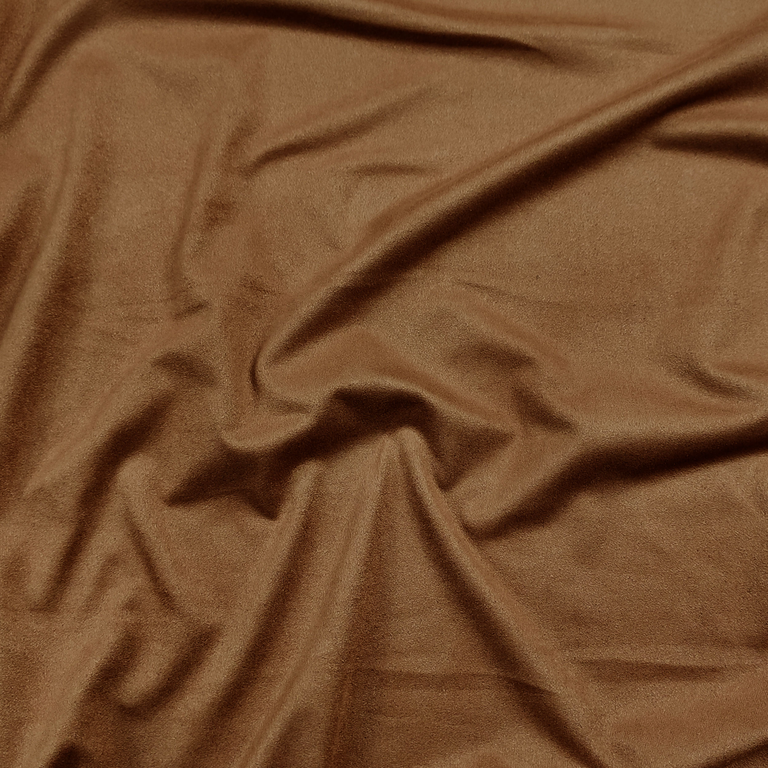 Tissu bi-élastique en daim camel
