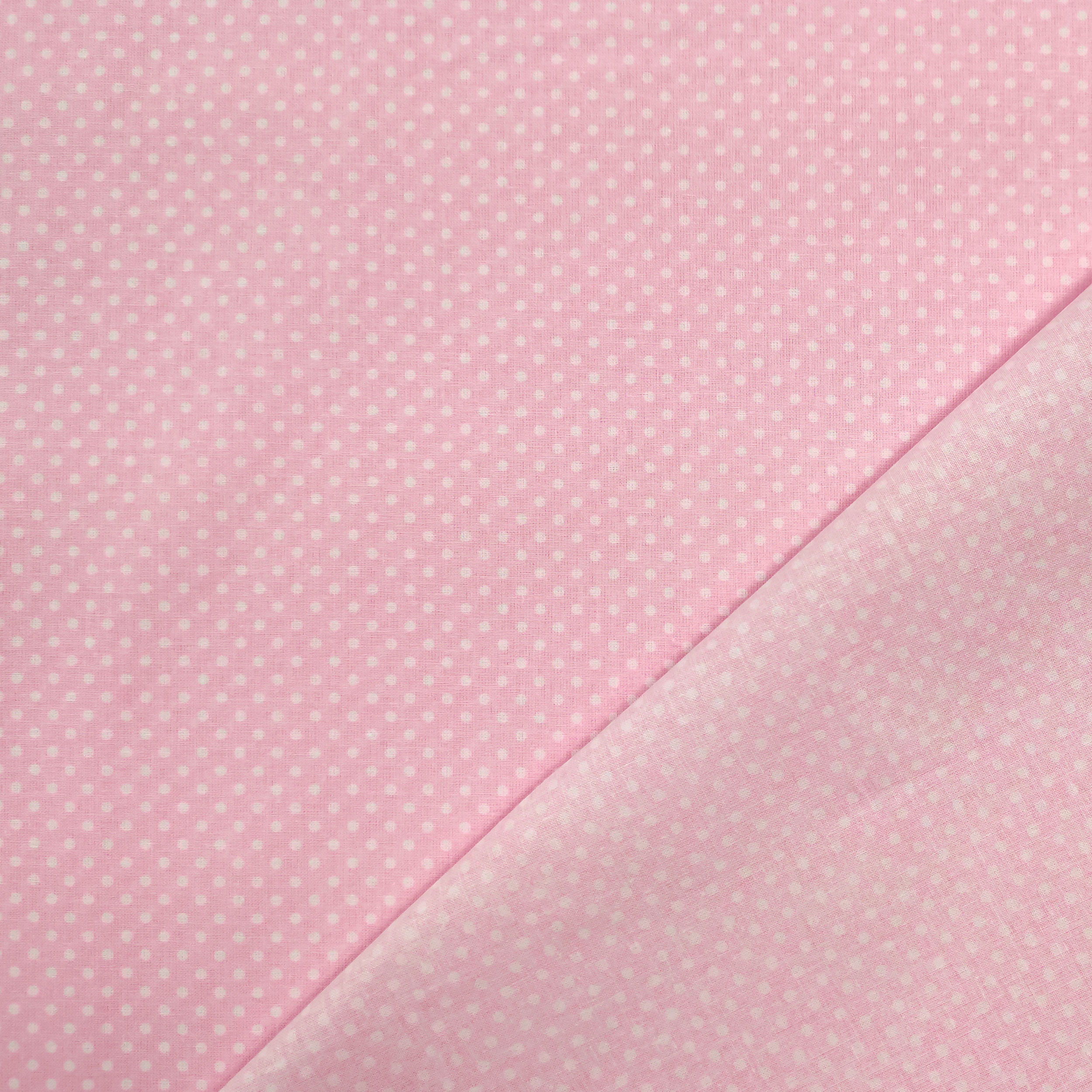 Tissu de coton à pois roses Image