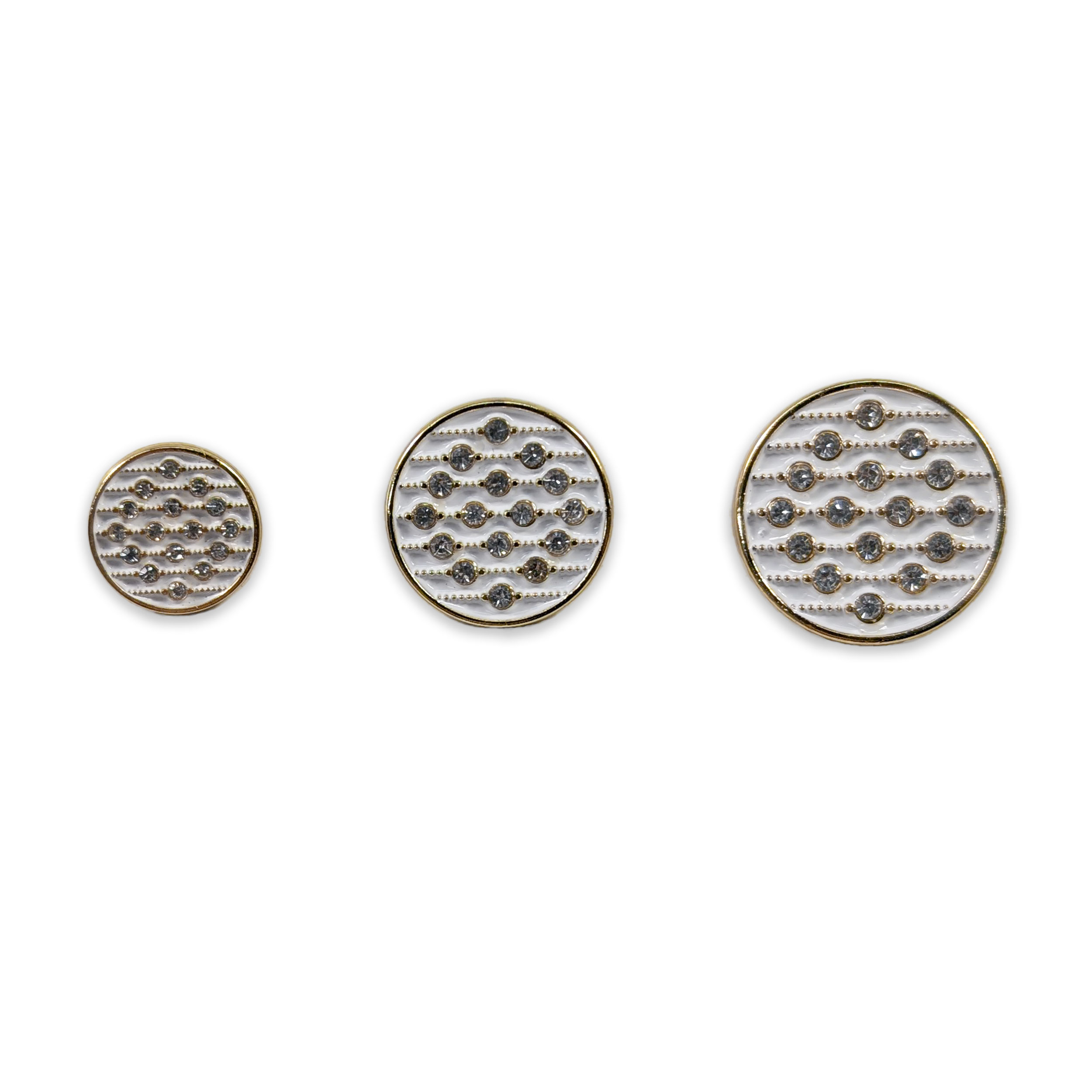 White Rhinestone Button Image