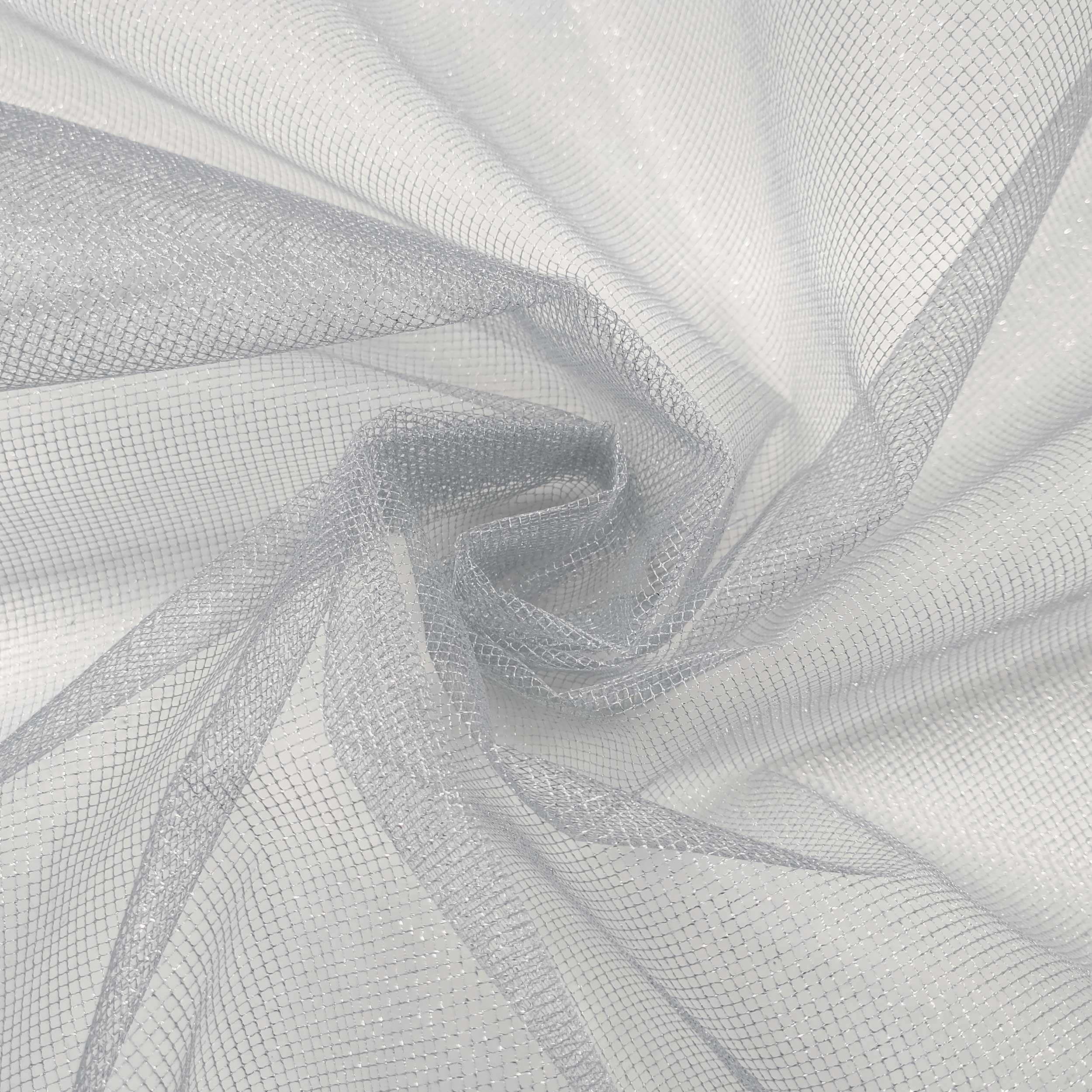Silberner Lurex-Tüll-Stoff